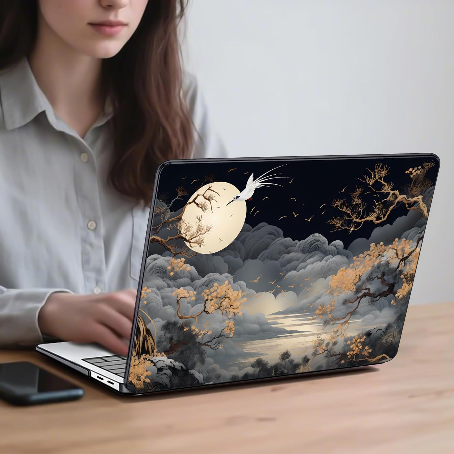 LCMOCICO Slim Protective Case for Microsoft Surface Laptop 13 inch Copilot+PC 2025 (Model 2095), Lightweight Anti-Scratch Printed Pattern Plastic Hard Shell Case Cover, Tide Illustration 2