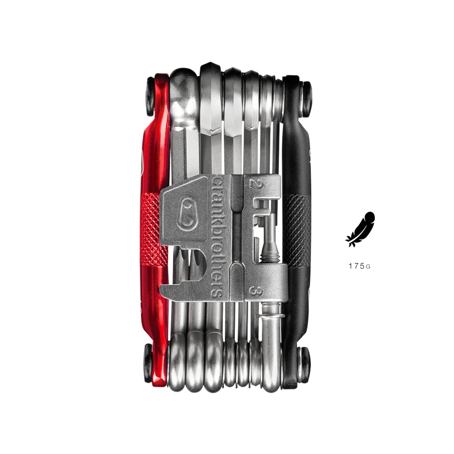 Crank Brothers 19 Multi Tool, Black/Red