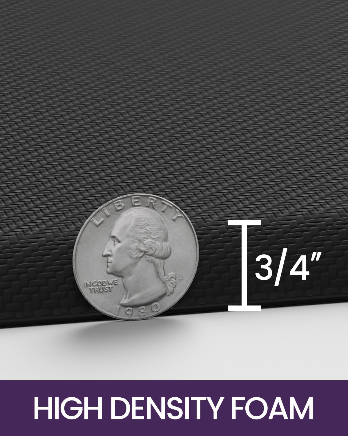 DEXI Kitchen Mats for Floor Anti Fatigue Standing Desk, 3/4 Inch Extra Thick Waterproof Runner Rug, Non Slip Cushioned Comfort for Office, Laundry Room, 20x39, Black