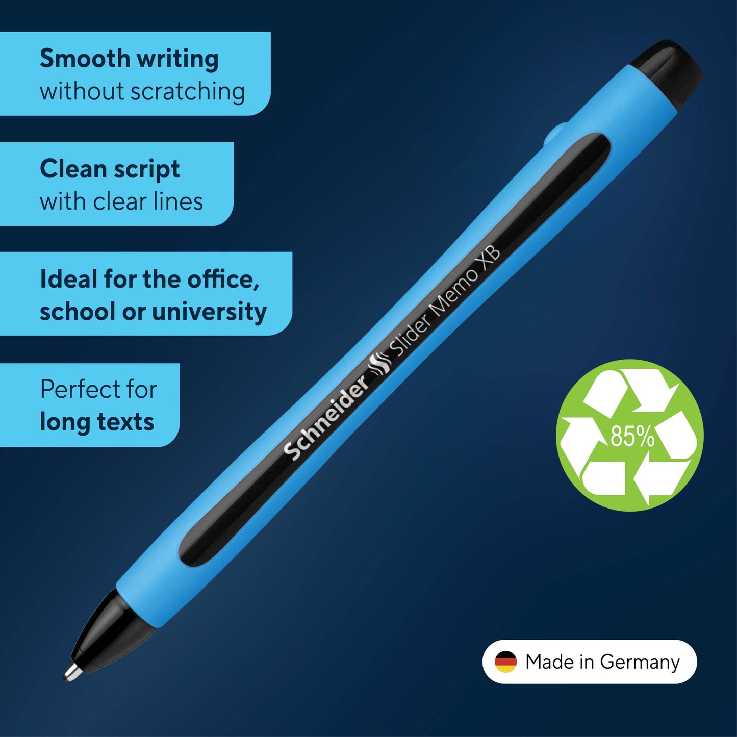 Schneider Slider Memo XB Ballpoint Pen, Black (150201)