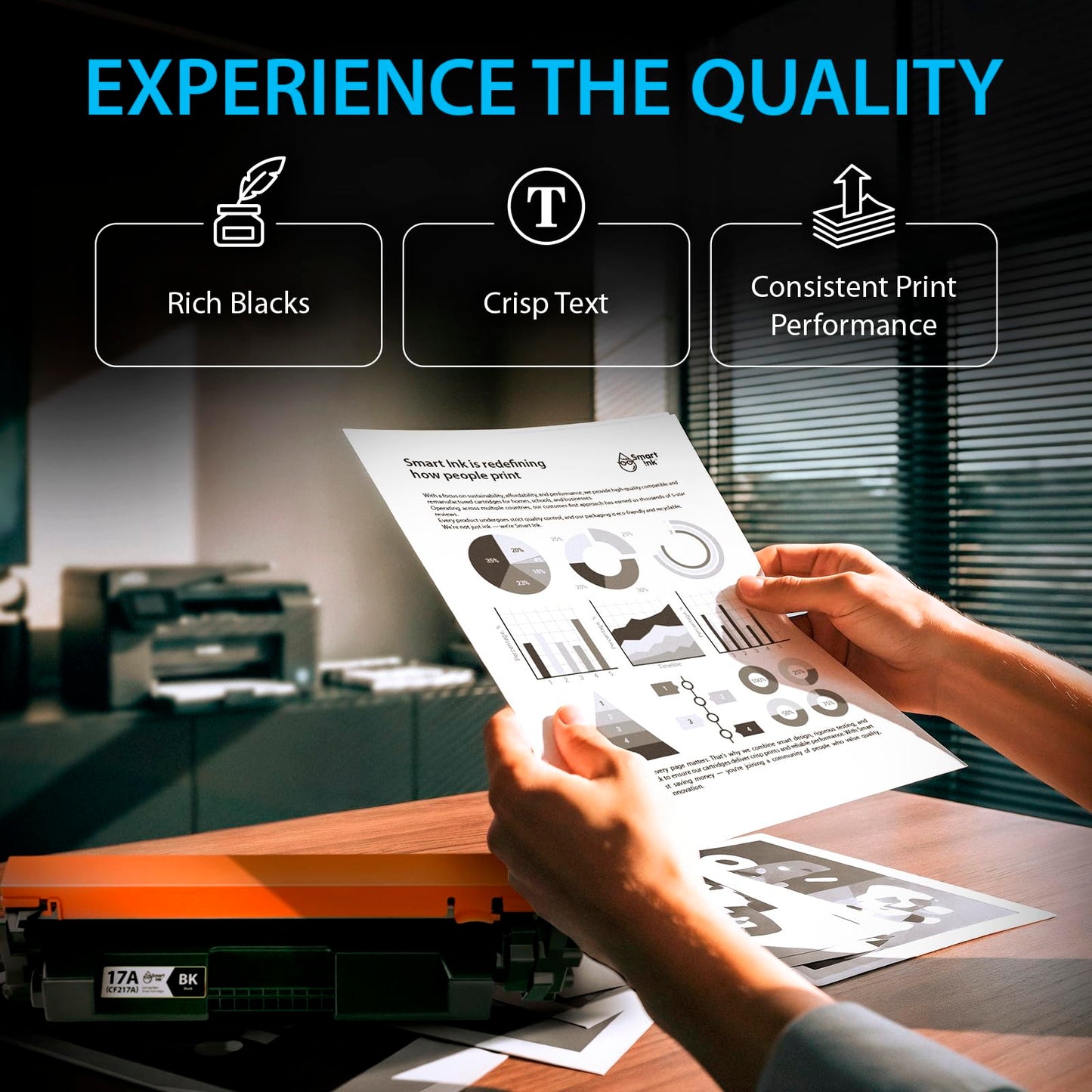 Smart Ink Compatible Toner Cartridge Replacement for HP 17A CF217A (with CHIP) to use with Laserjet Pro M102a M102w M130 M130a M130fn M130fw M130nw (2 Combo Pack)
