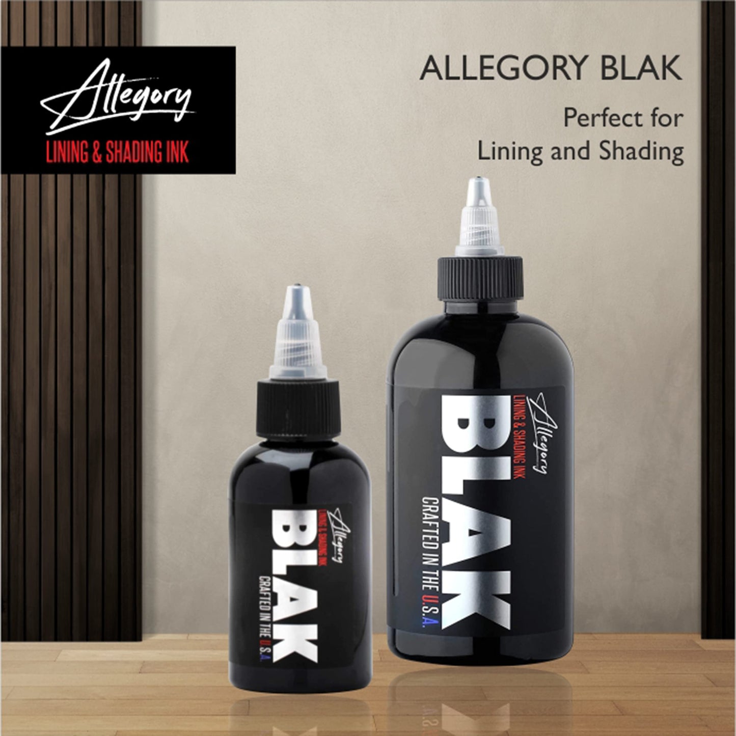 Allegory Premium Lining & Shading Tattoo Ink Black (8 oz)