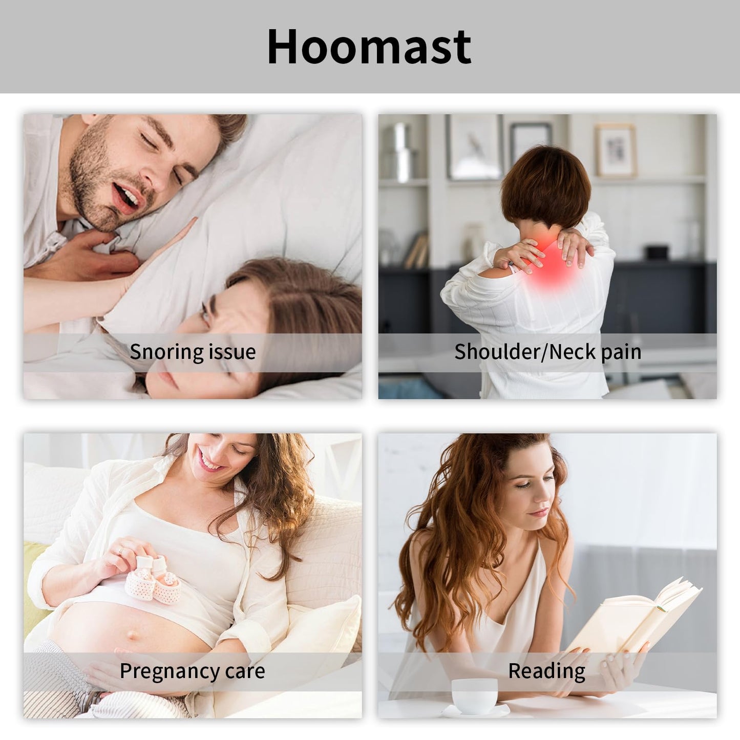 Bed Wedge Pillow for Sleeping Memory Foam Pillow Reading Pillow for Bed Post Surgery, Heartburn and Acid Reflux, Incline Elevated Back Support, Relief Neck Pain