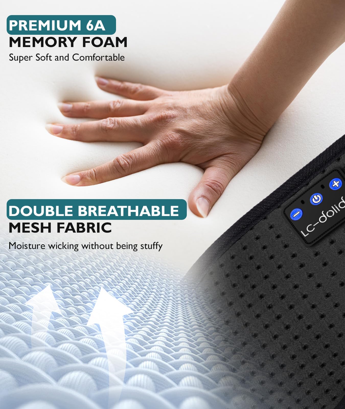 Bluetooth 5.4 3D Sleep Mask, Dual Sides Breathable Sleep Headphones, up to 15-Hour Stand-by Bluetooth Eye Masks, Wireless Earphones Eye Mask for Sleeping,Cool Tech Gadget Travel Essentials