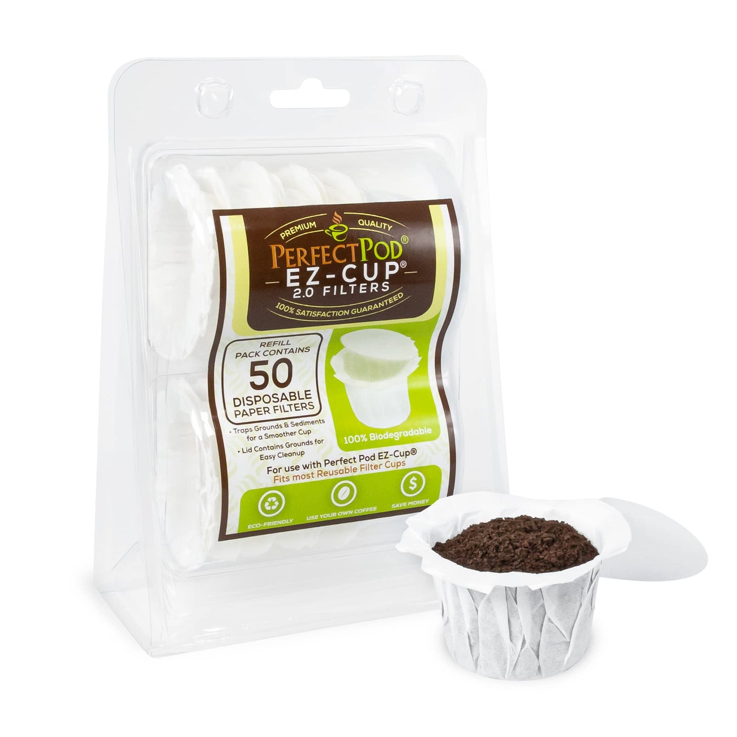 Ez Cup Filter By Perfect Pod 8 Pack (400 Filters)