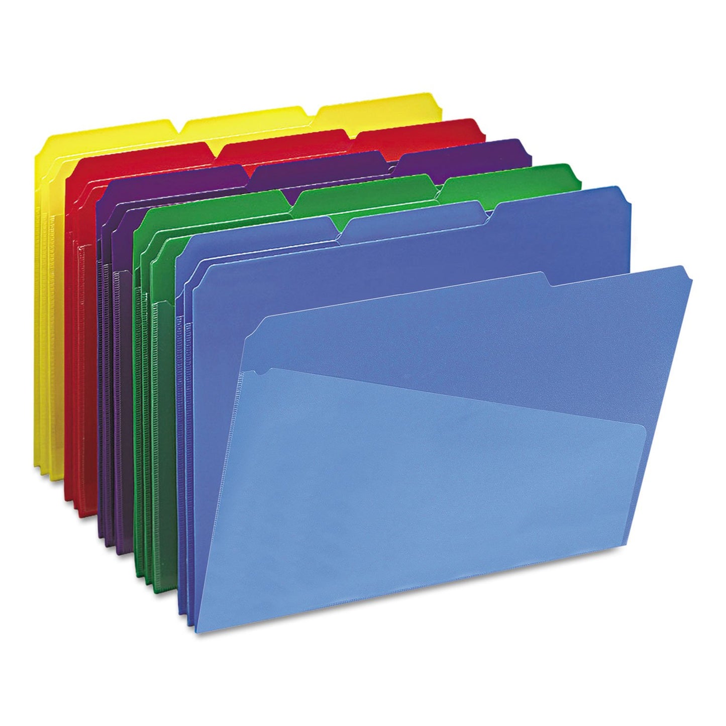 Smead Polypropelene Folder with Pocket, Letter, 1/3 Cut Tab, Assorted Colors, 30 Per Box (10540)
