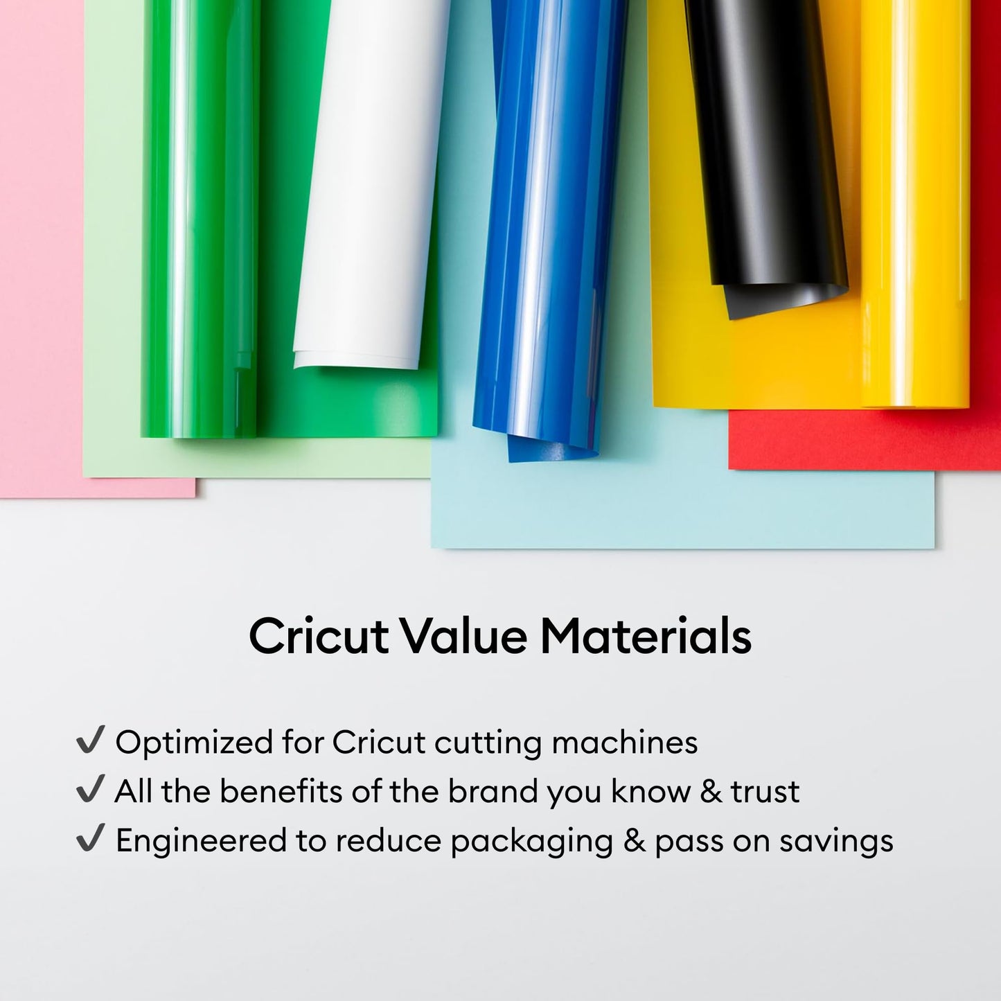 Cricut® Value Iron-On - Rainbow Sampler - 12 in x 12 in (20 ct) - HTV Heat Transfer Vinyl