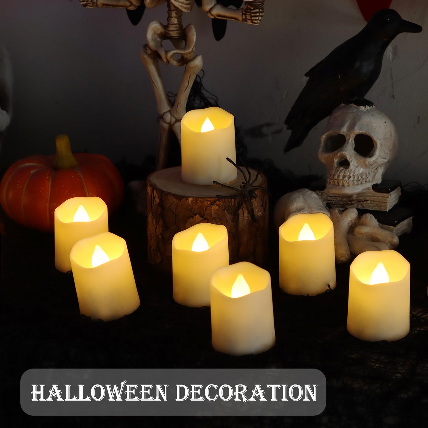 Rechargeable Flameless Tea Lights Candles with Timer & Remote, 12pcs Flickering LED Votive Candles with 2 USB Charging Cables Home, Christmas Festival Decor (Warm White)