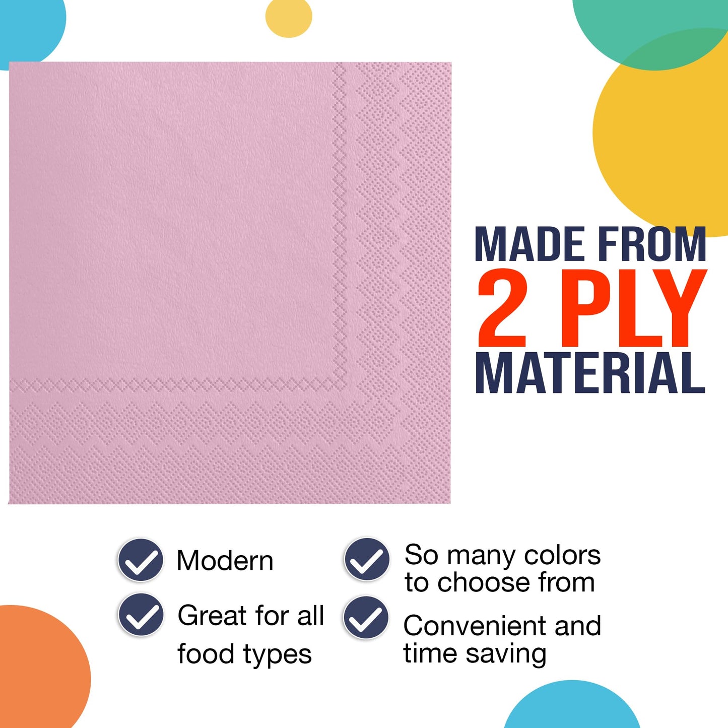 300 Pack Pink Napkins Disposable, 2 Ply Party Napkins, Pink Disposable Napkins, Fun Napkins Everyday – Great As Cocktail Napkins Or Beverage Napkins Paper Exquisite