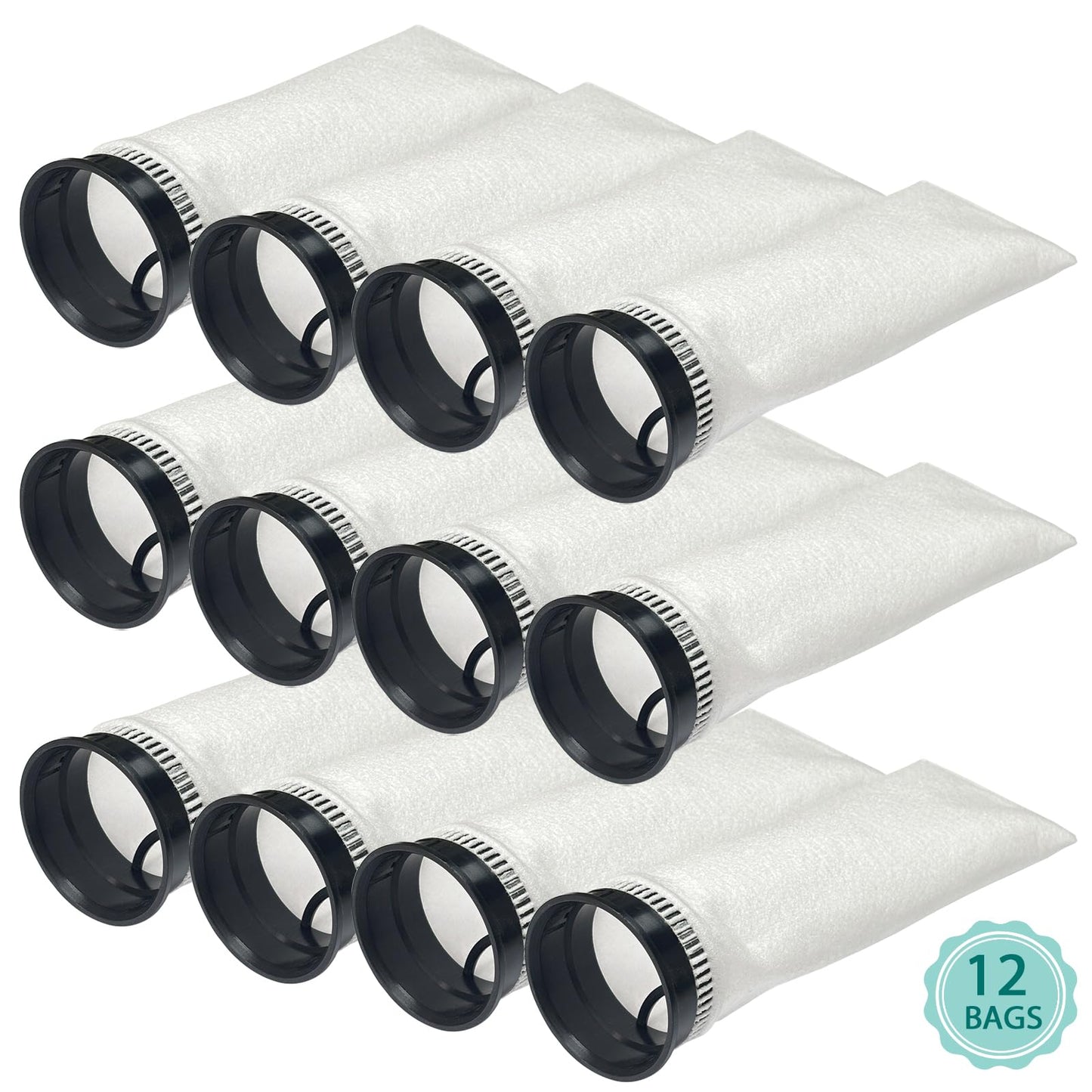 beaufan 12 Pack 2.75 Inch 225 Micron Filter Sock Fits Waterbox, Eshopps, Fiji Cube Aquarium Models, and All 2.75" Filter Sock Holders