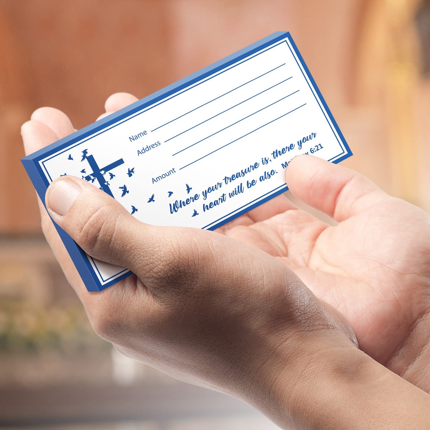 Woanger 500 Count Tithes and Offering Envelopes for Church Donation Envelope Bill Size Checks and Cash for Tithes and Offering(Pigeon)