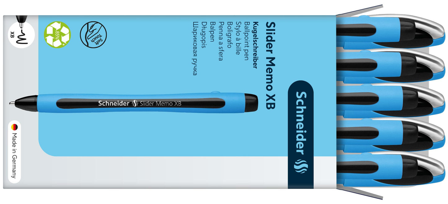 Schneider Slider Memo XB Ballpoint Pen, Black (150201)