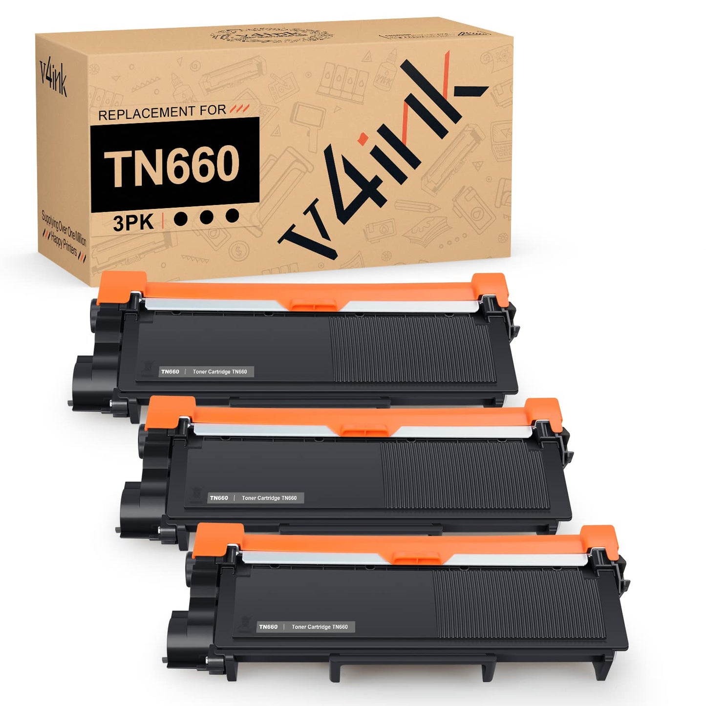 TN660 Toner Cartridge Replacement for Brother TN-660 TN630 Compatible with Brother HL-L2340DW HL-L2300D HL-L2380DW MFC-L2700DW L2740DW DCP-L2540DW L2520DW HL-L2320D MFC-L2720DW L2740DW Printer(3Packs