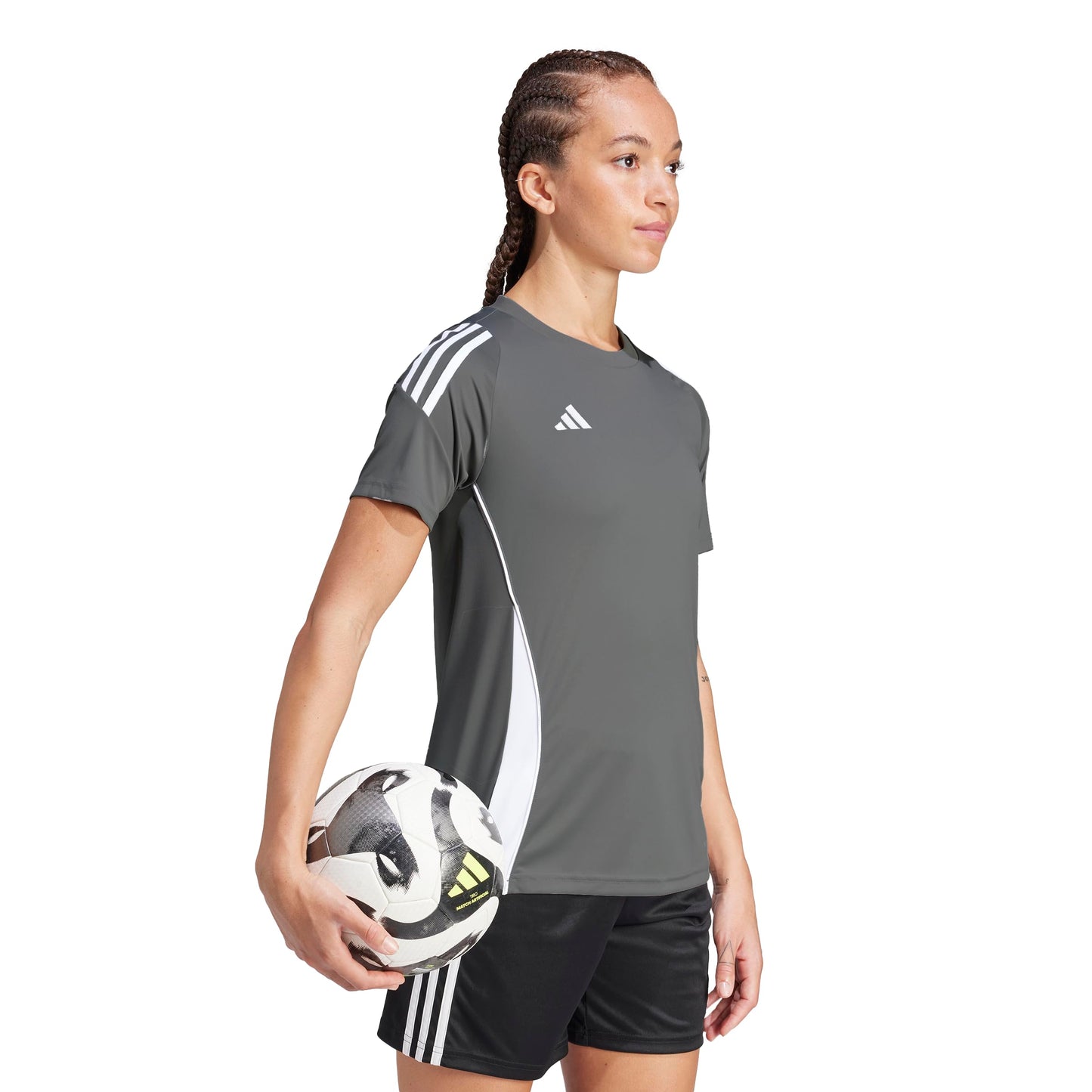 adidas Women's Tiro 24 Jersey, Team Mid Grey/White, X-Small