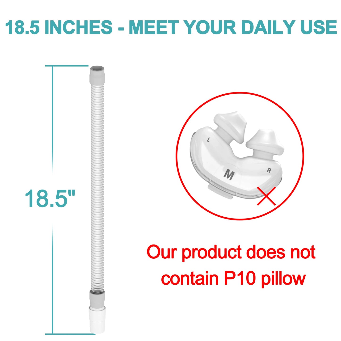 2 Pack Replacement Tube Frame Assembly for AirFit P10, Tube Frame Kit with Headgear Compatible with Resmed, Great Value New Version Tube Frame Kit Supplied by Medihealer (No Cushion)