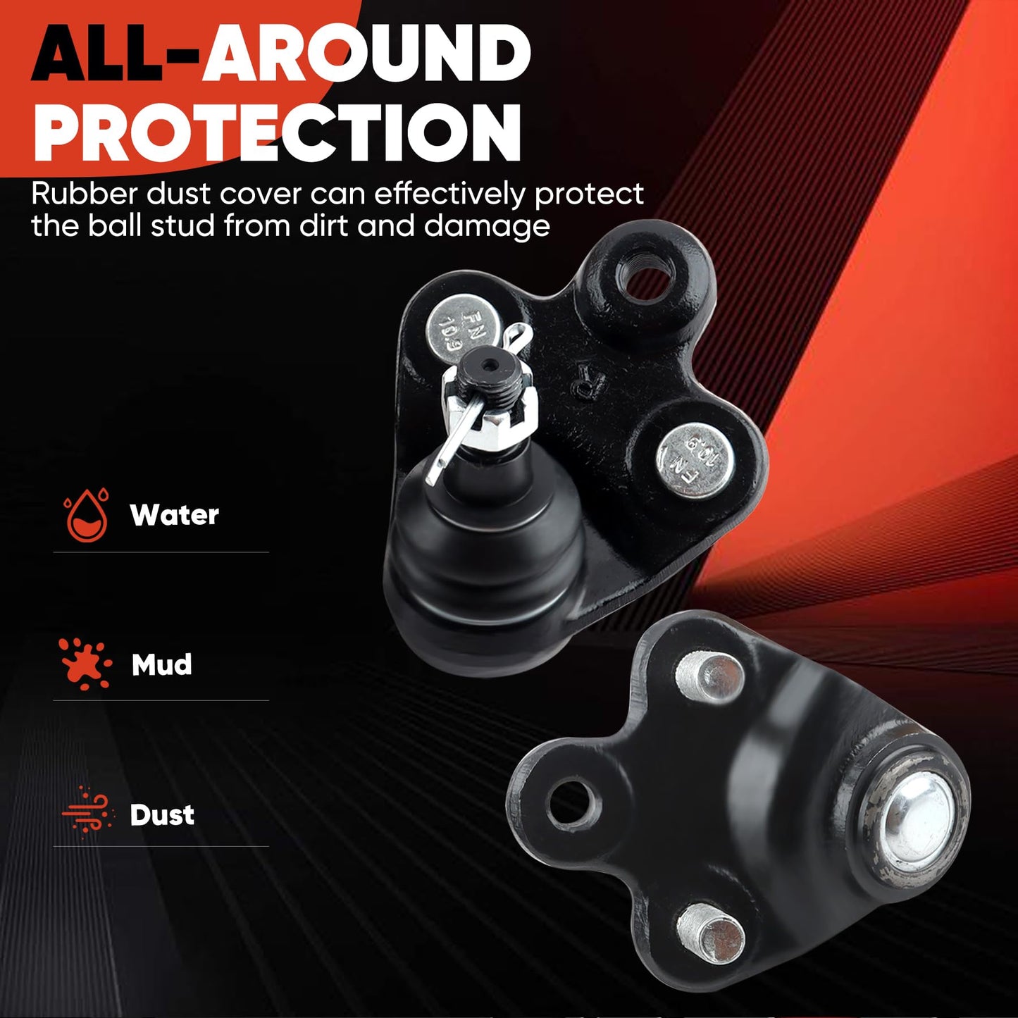 K500069 K500070 Front Lower Ball Joints Kit Compatible with Honda Civic 2006-2011 Acura CSX 2006-2011 Suspension Ball Joint Kit Ball Joints Lower