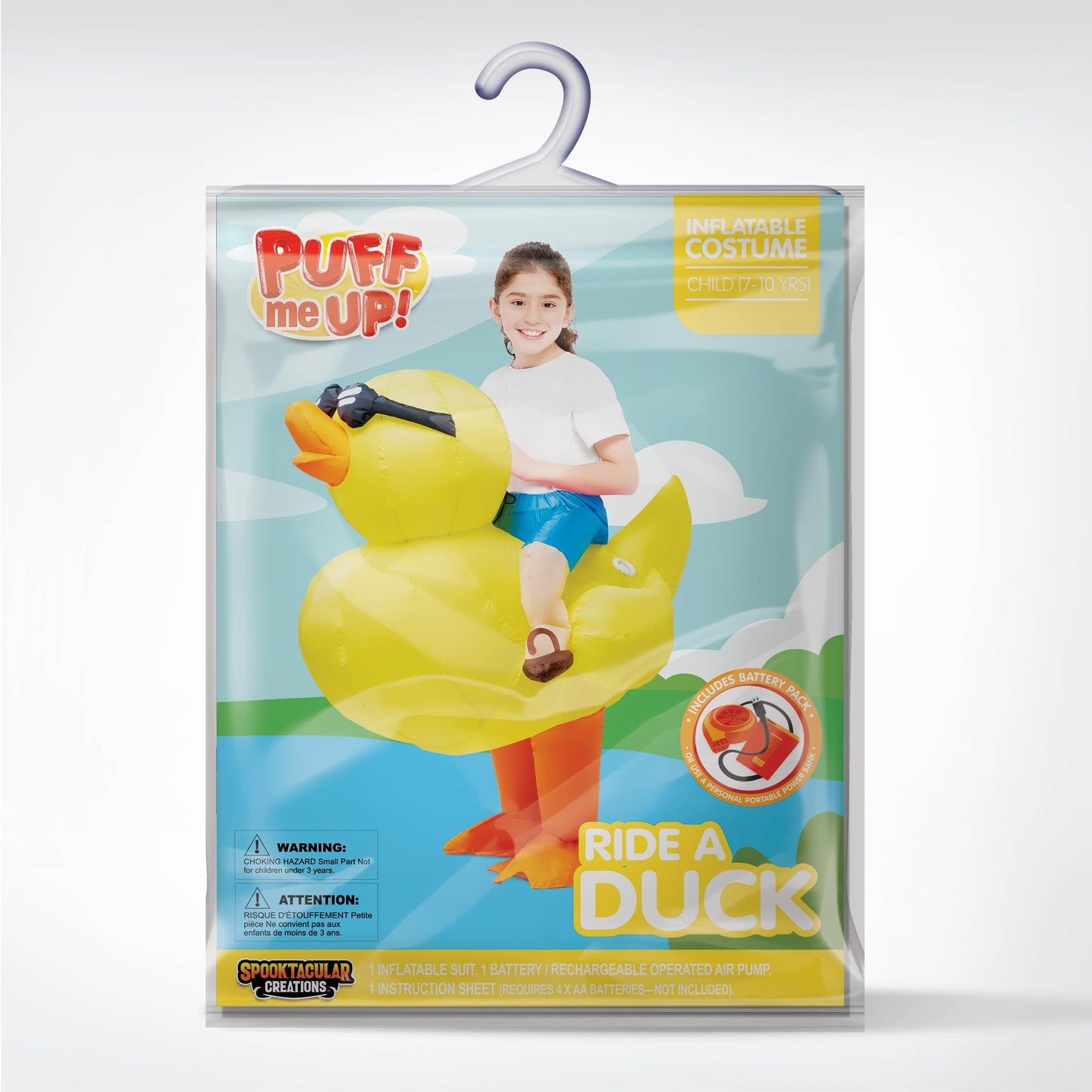 Spooktacular Creations Kids Inflatable Costumes Yellow Duck Blow Costume Halloween Duck Costumes Inflatable Suit Party