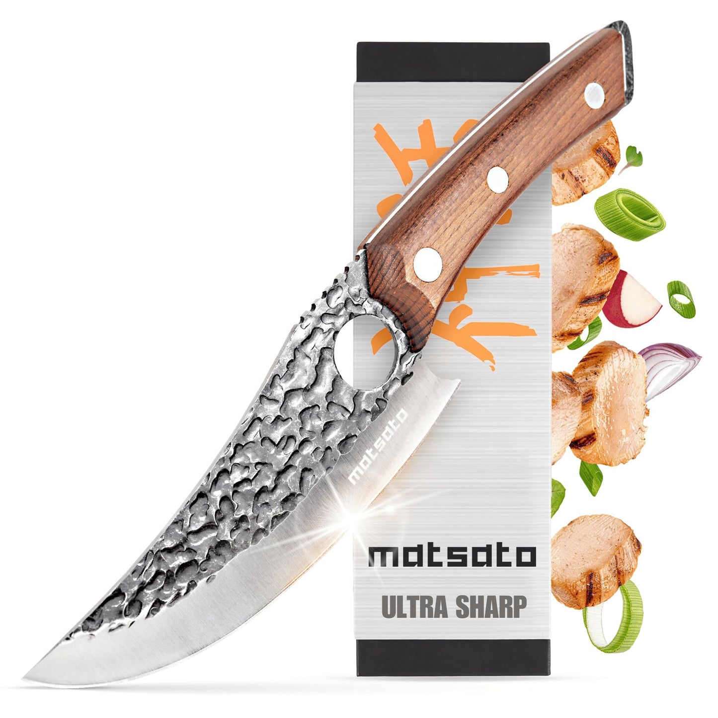Matsato Kitchen Knife Sharp, Chef's Knife, Japanese Steel Knife, Original for Kitchen Knife, Japan Steel Knife, Perfect for Cutting and Chopping, Perfect Gifts for Women, Kitchen Gifts 6.3 Inch