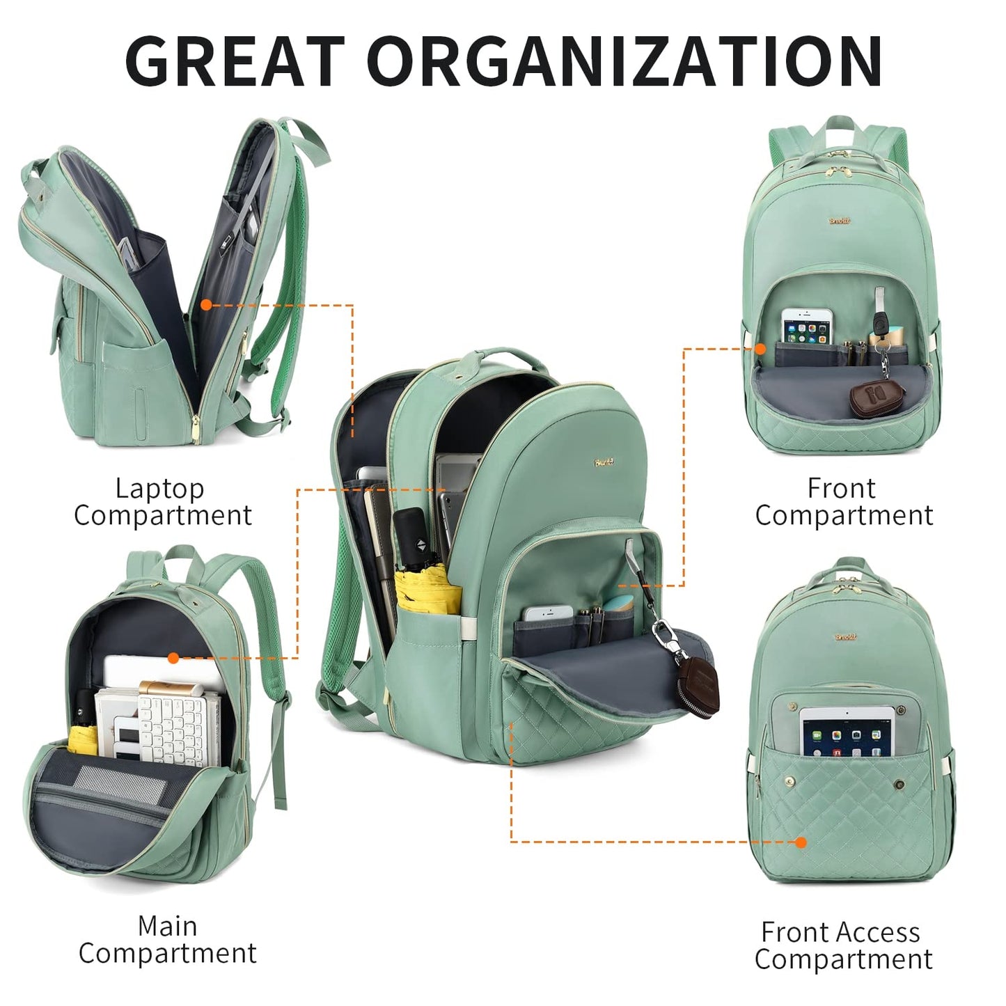 17,3" Laptop Backpack for Women,Work Backpack for Women Professional for Travel Business,Backpack Purse for Girls in School College
