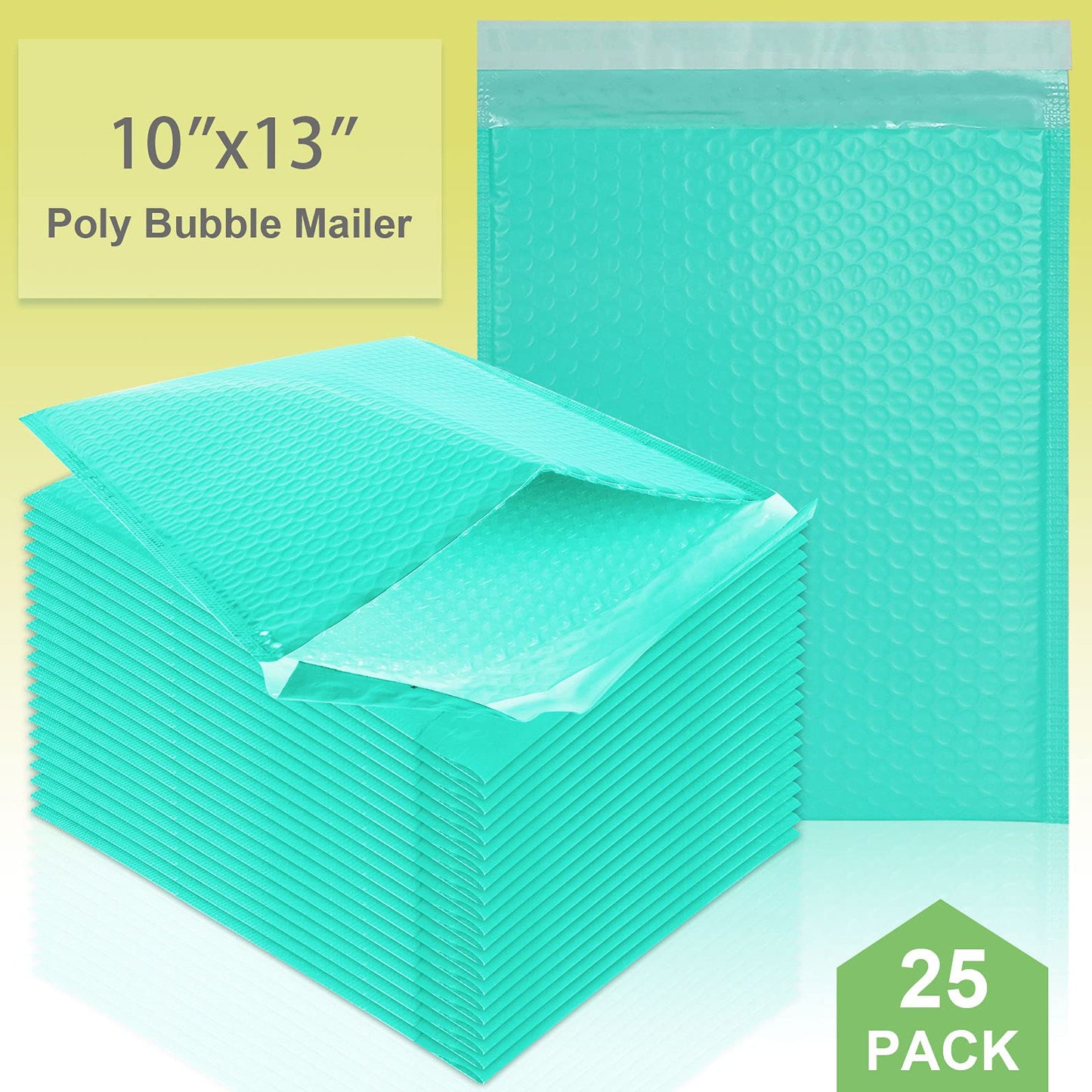 ABuff 25 Pcs of 10x13 inch Bubble Mailers, Self Seal Padded Envelopes, Waterproof Bubble Mailing Envelopes for Shipping and Packaging – Teal