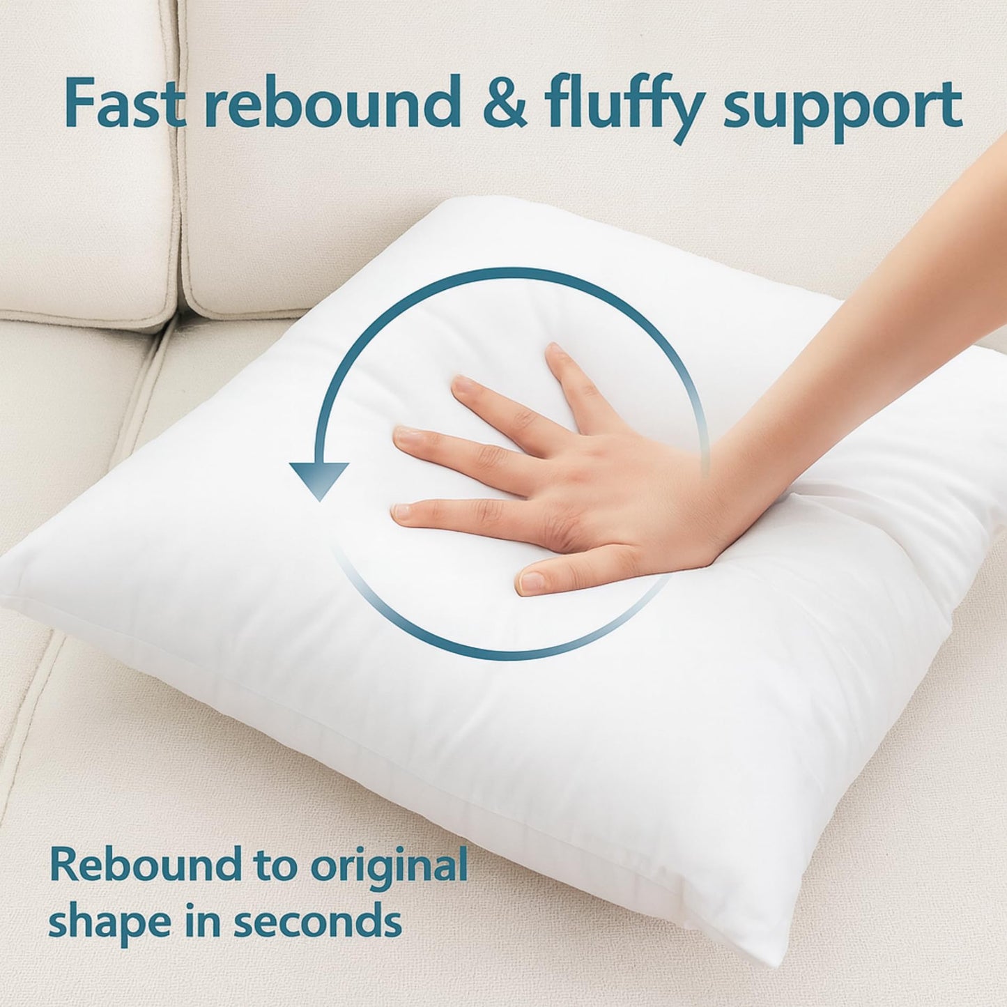 Lane Linen Pillow Inserts 12x20 (Set of 4) – Down Alternative Throw Pillows for Couch, Bed & Sofa - Soft Fluffy Decorative Stuffer Pillows for Indoor & Outdoor Use