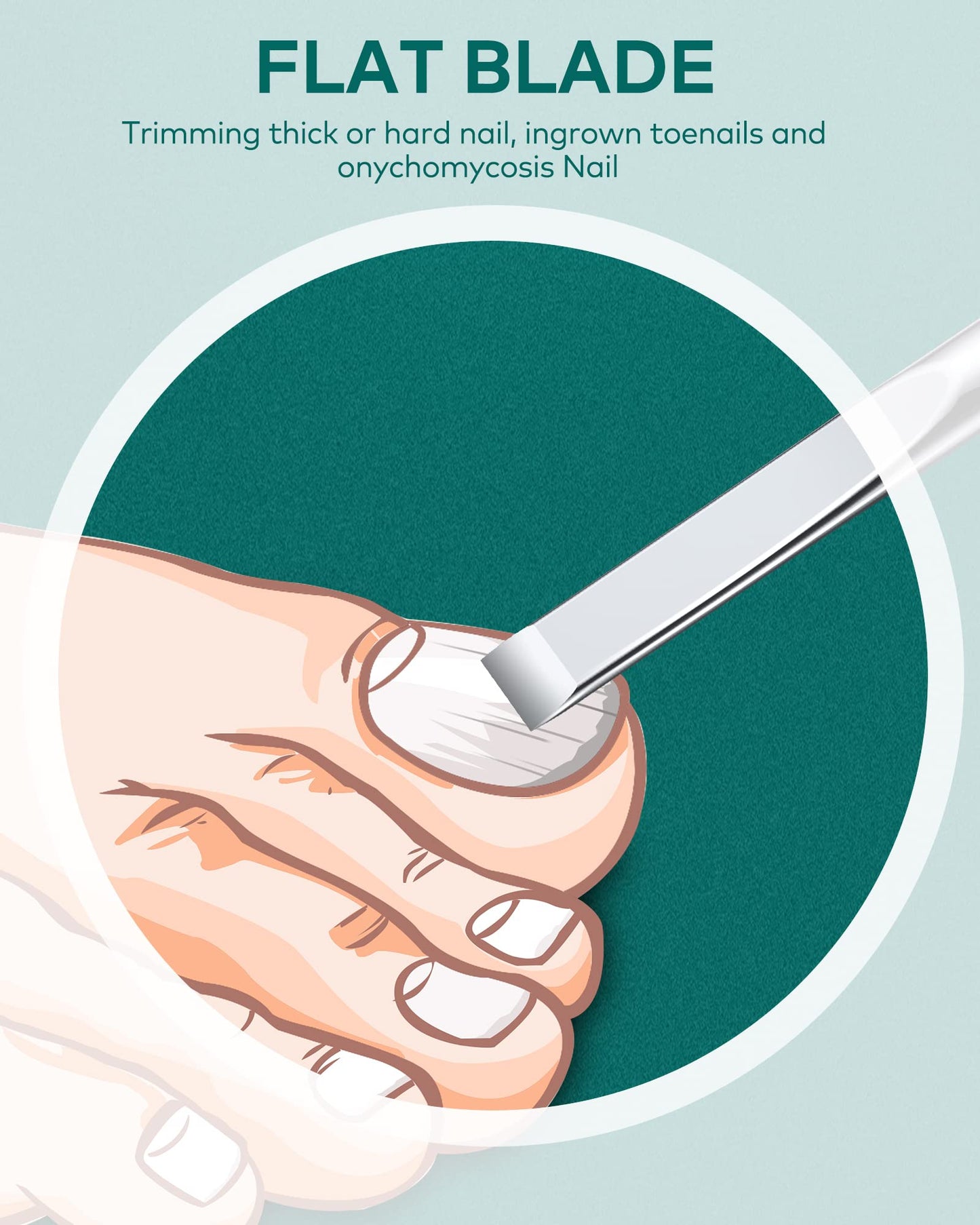 7Pcs Manicure Set,Professional Pedicure Knife Set,Ingrown Toenail Clippers Foot Care Tools, Ingrown Toenail Blade Tool,Foot Repair Sharp Blade Kit,Nail Care Knives Cuticle Remover