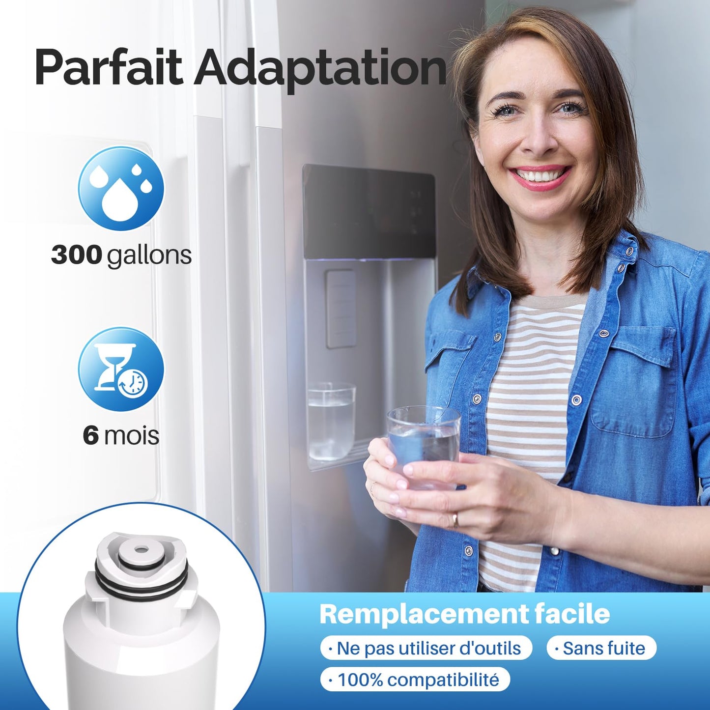 ICEPURE DA29-00020B Replacement for Samsung Water Filter HAF-CIN/EXP HAF-CIN DA29-00020B-1 RF263BEAESR RS25J500DSR RF263TEAESG RF28HMEDBSR RWF0700A HDX FMS-2 DA97-08006A-1 RF28HFEDBSR RF4287HARS 3PACK