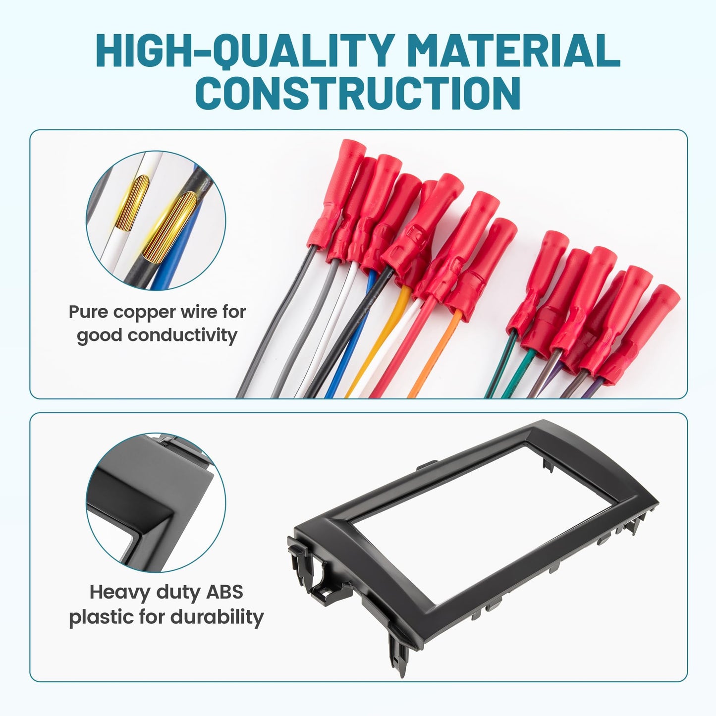 NuIth Double DIN Radio Installation Dash Kit W/Radio Wire Harness for 2009-2013 Toyota Corolla, Aftermarket Radio Dash Stereo Mounting Installation Trim Bezel Bracket Wire Kits