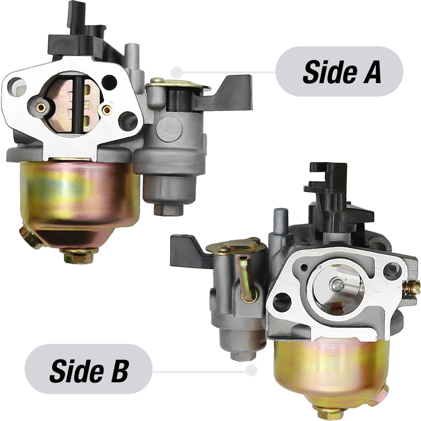 Vkinman GX160 Carburetor Kit Replacement for Honda GX140 GX160 GX200 5.5HP 6.5HP Engine with 28400-ZH8-13YA Recoil Starter Pull Start Air Filter, Carb# 16100-ZH8-W61 16100-ZH8-W51