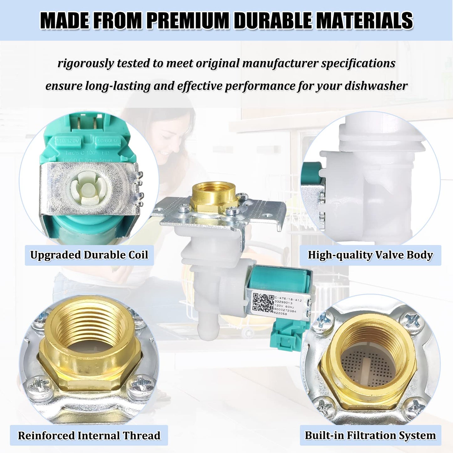 622058 00622058 Dishwasher Water Inlet Valve - Dishwasher Water Valve Replacement Parts AP4927070 PS3491417 33299010