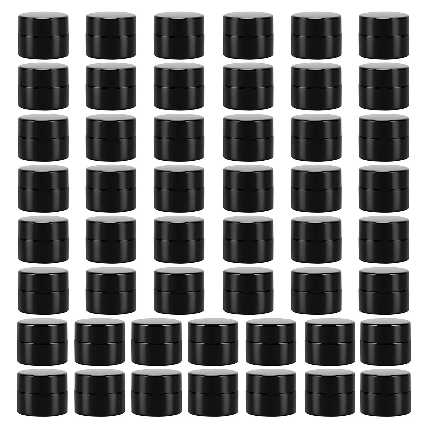 (50 Packs) Green Nexus 5g/5ml UV Protection Glass Jars for Lip Balm, Lotion, Oil, Cream & Cosmetics Enhanced Cap (2024)