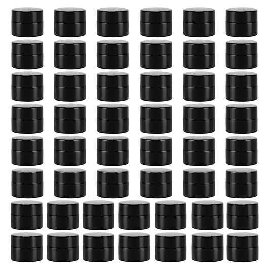 (50 Packs) Green Nexus 5g/5ml UV Protection Glass Jars for Lip Balm, Lotion, Oil, Cream & Cosmetics Enhanced Cap (2024)