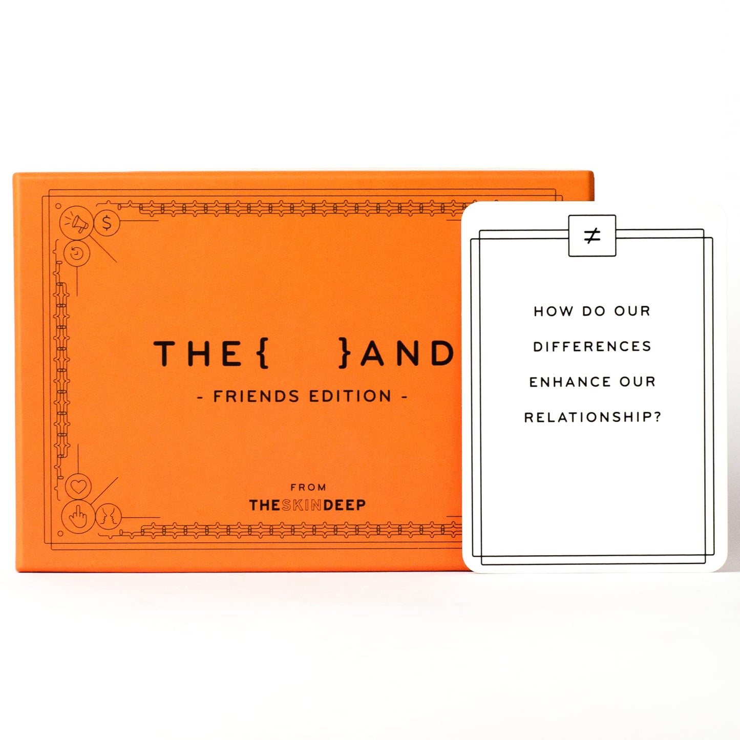 (THE AND) Friends Edition - Conversation Starters to Make Friends Your Best Friends - Fun Getting to Know You Card Game with Questions - Deep Talks at Game Night or Dinner Party by The Skin Deep
