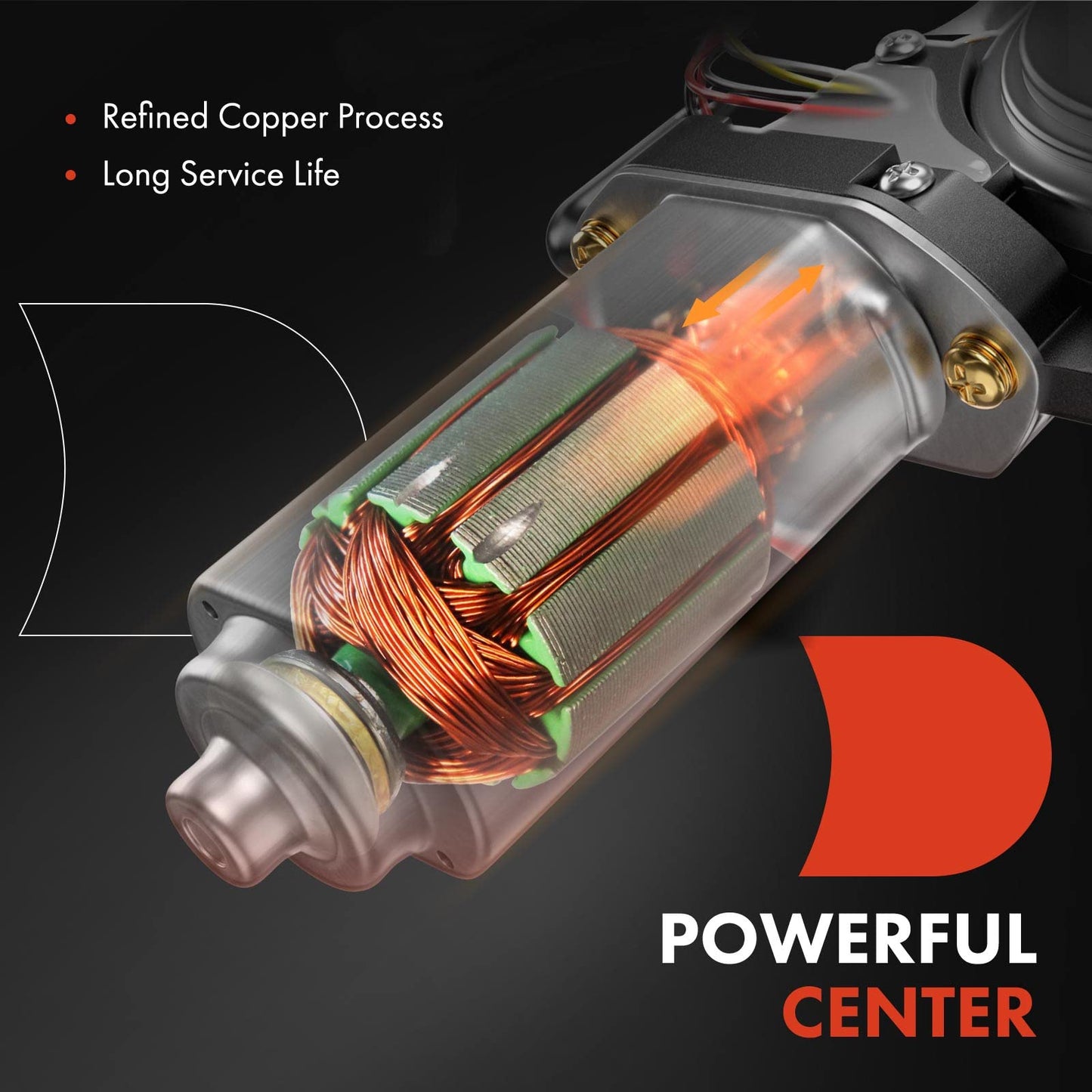 A-Premium Front Left Power Window Lift Motor Compatible with Mazda 3 3 Sport CX-3 CX-5 CX-9 & Scion iA & Toyota Yaris iA R, Driver Side, with Anti-Pinch Function, Replace# BHN95958X, 85720WB001