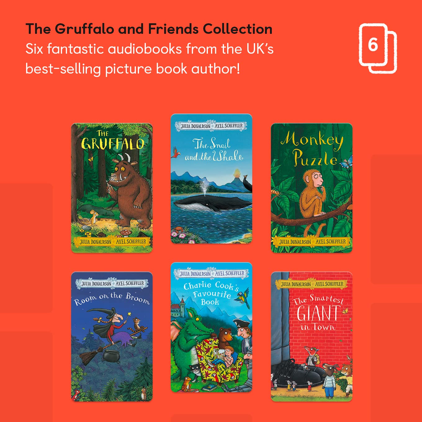 Yoto Gruffalo & Friends Collection by Julia Donaldson - 6 Kids Audiobook Cards for Player & Mini Bluetooth Speaker, Educational Daytime & Bedtime Stories for Children Ages 3+