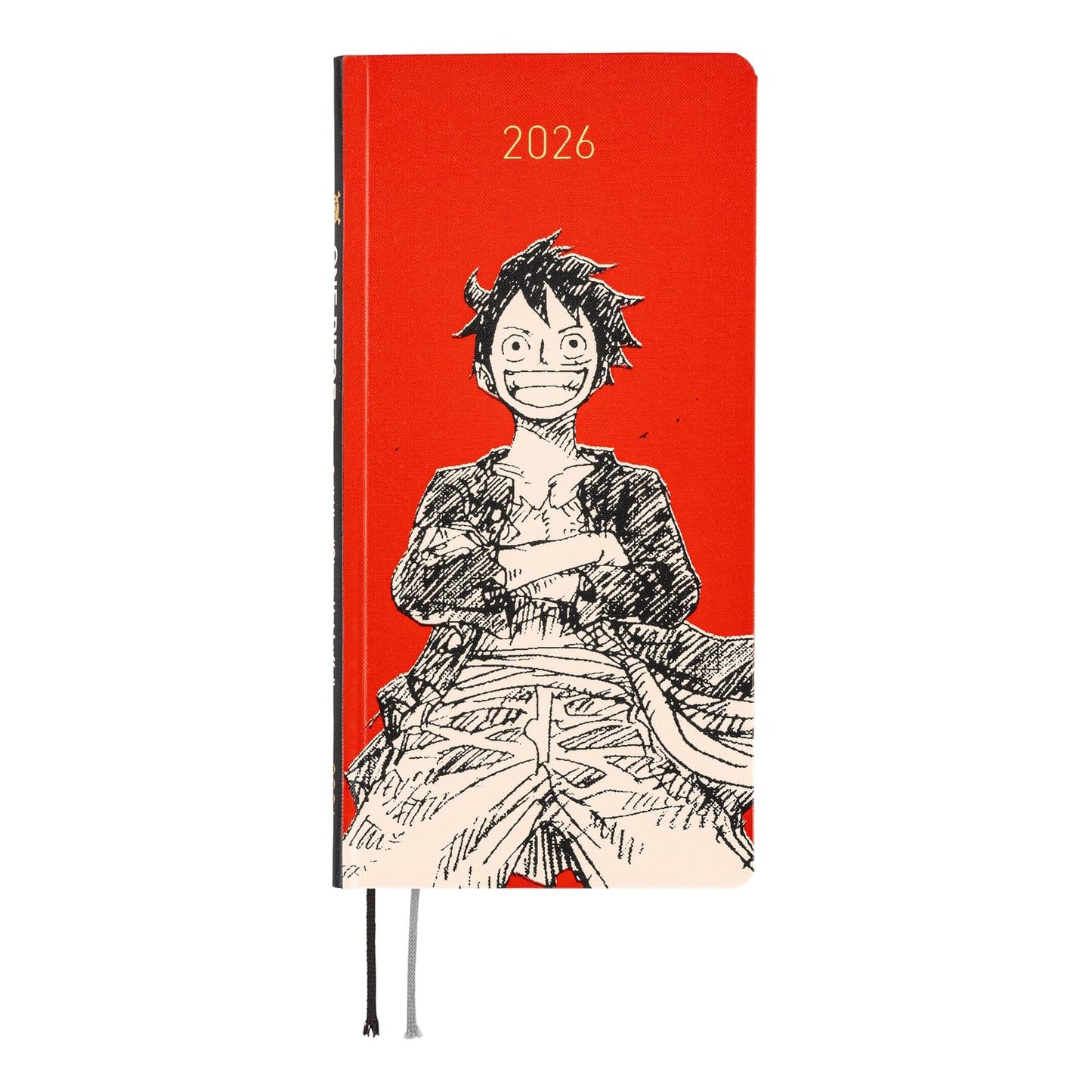 Hobonichi Techo 2026 Spring Weeks – ONE PIECE magazine: Straw Hat Luffy (Red) (Japanese, Tall & Slim, April Start Planner)