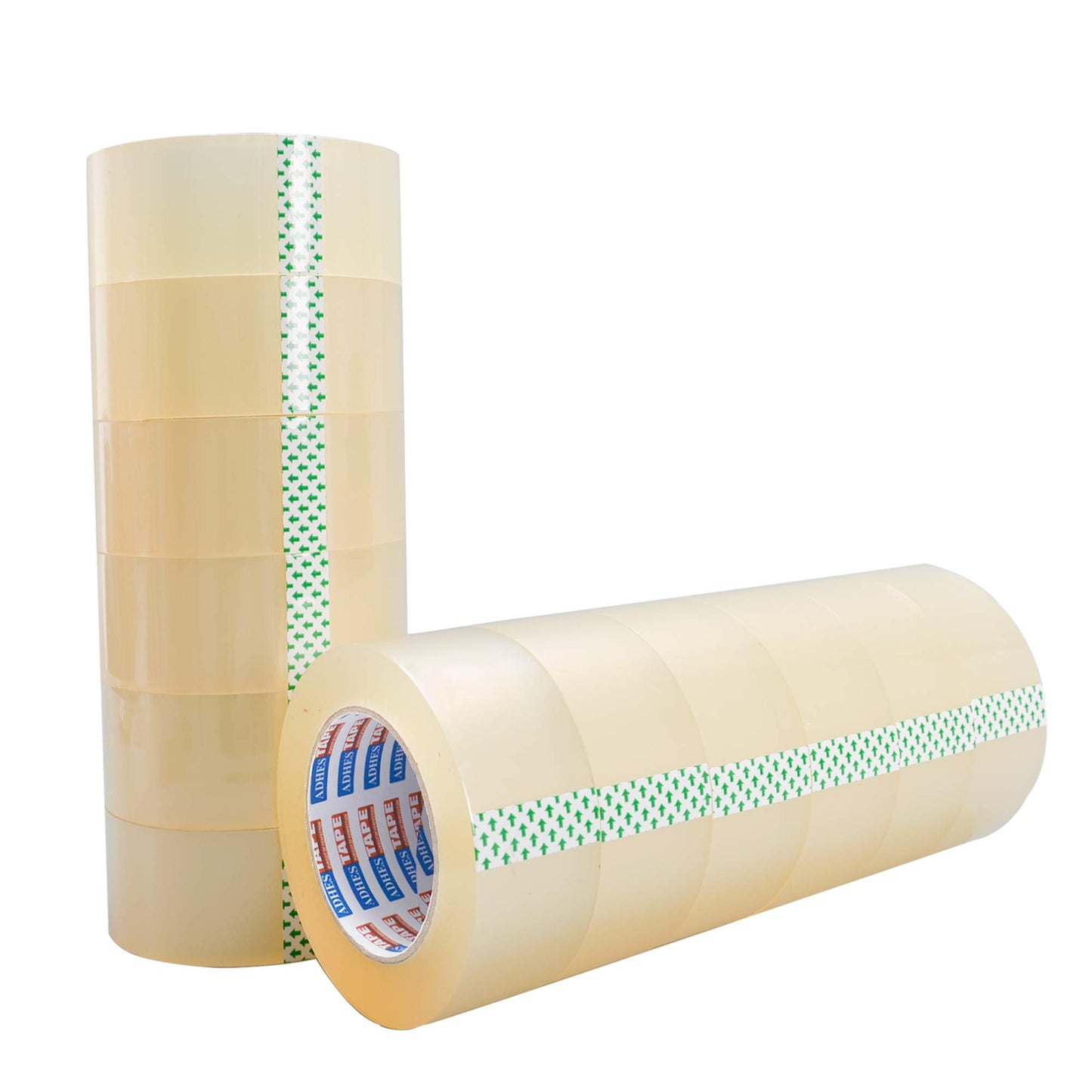 ADHES Packing Tape Packaging Tape Shipping Tape for Moving Boxes,1.88 Inch x 100 Yards x 2.7 Mil, 12 Rolls