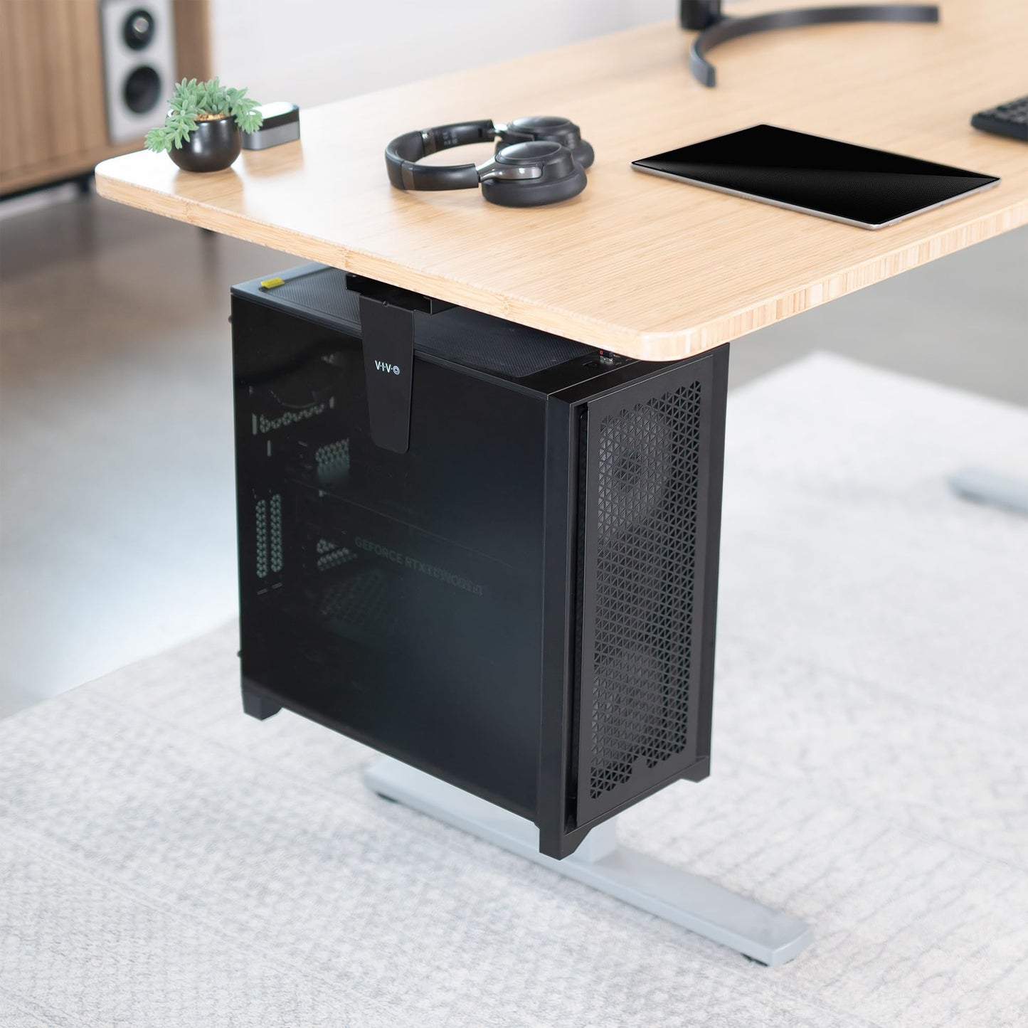 VIVO Large Under-Desk and Wall PC Mount, Computer Case Holder with 135° Swivel