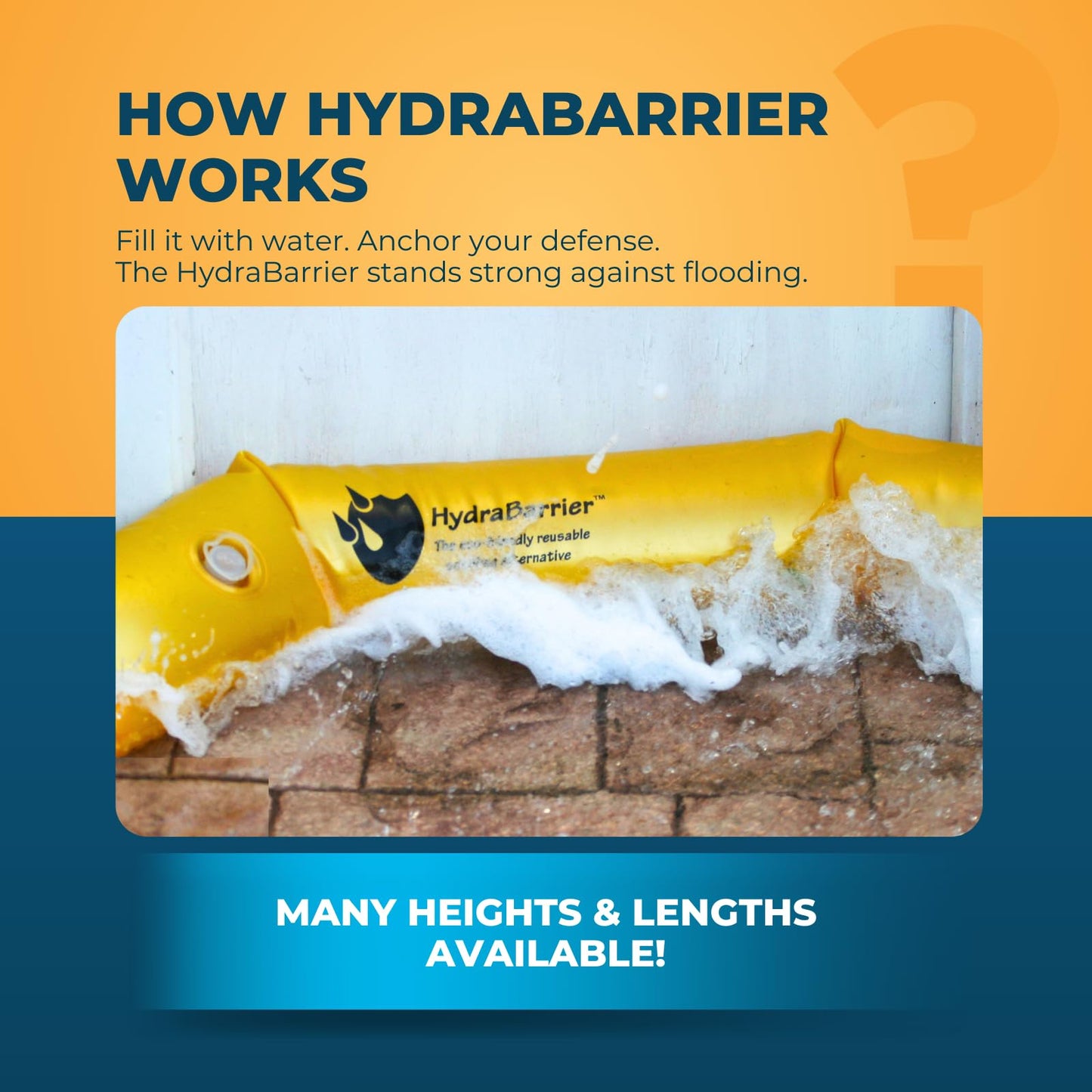 Best Sandbag Alternative - Hydrabarrier Ultra 6 Foot Length 6 Inch Height. - Water Diversion Tubes That Are the Lightweight, Re-usable, and Eco-friendly (Single Unit)
