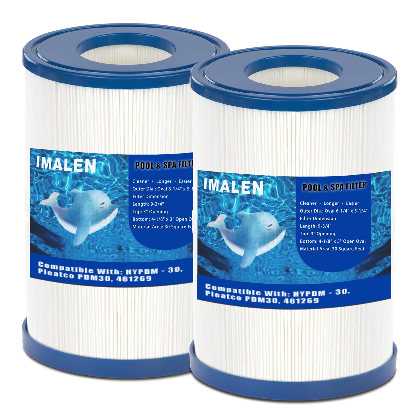 IMALEN Oval Spa Filter Compatible with PDM30 Replaces Dream Maker Hot Tubs 461269, Filbur FC9940M and Odyssey, Big EZ, EZL, Crossover 730L, 730S Hot Tub Filter Cartridge, 2 Pack
