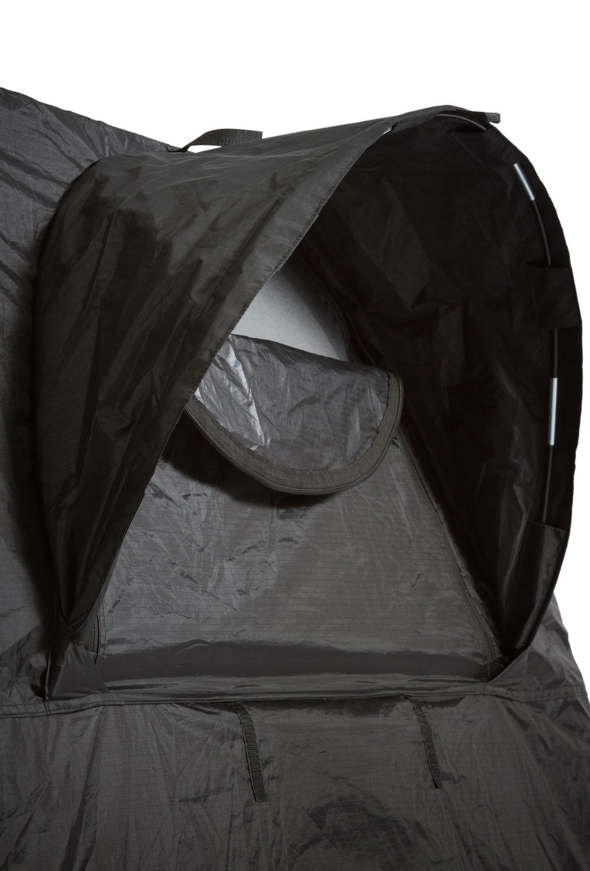 Roadie- The OVERNIGHTER™ SUV Window Tent with Bug Screen and Retractable Awning. Great for Camping in an SUV. (Patented)
