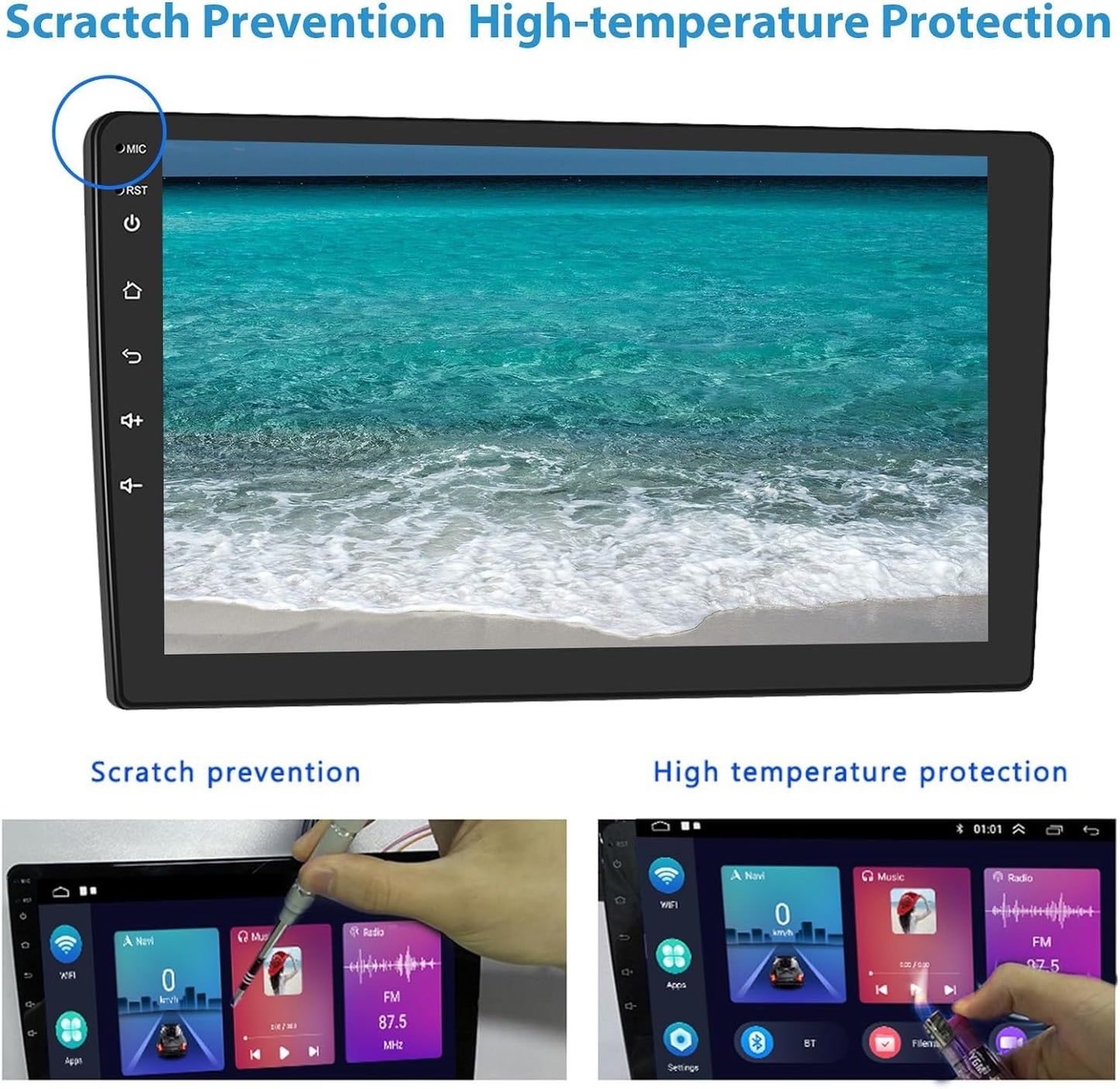 Car Stereo for Honda CRV 2007 2008 2009 2010 2011 with Wireless Carplay Android Auto Mirror Link, 32G 9 Inch Touch Screen Car Radio Bluetooth GPS Hi-Fi WiFi FM RDS Camera Radio for Honda CRV