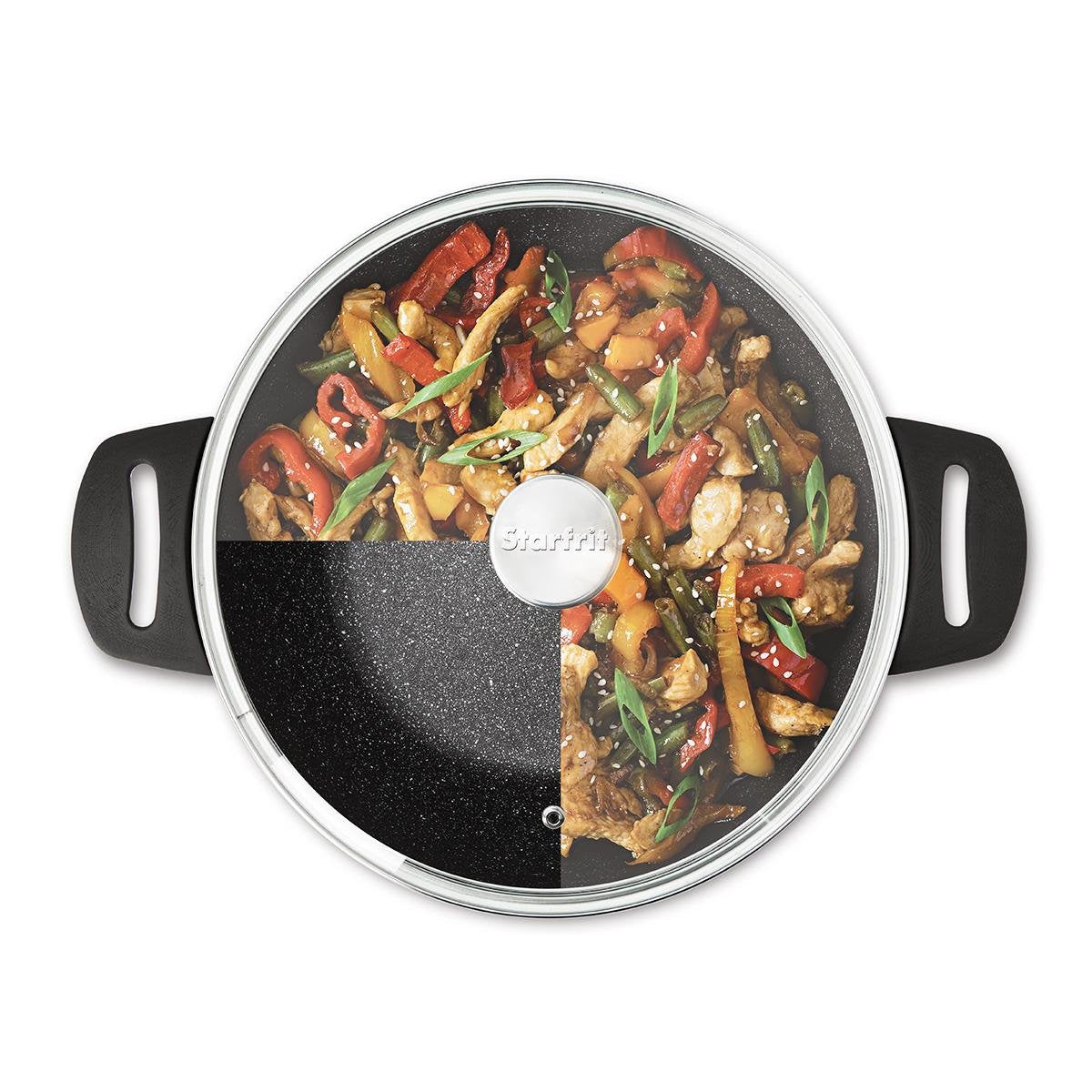 Starfrit The Rock Electric Multi Pot, 4.5L Capacity, Rock.Tec Non-Stick Surface, Tempered Glass Lid, Variable Temperature Control