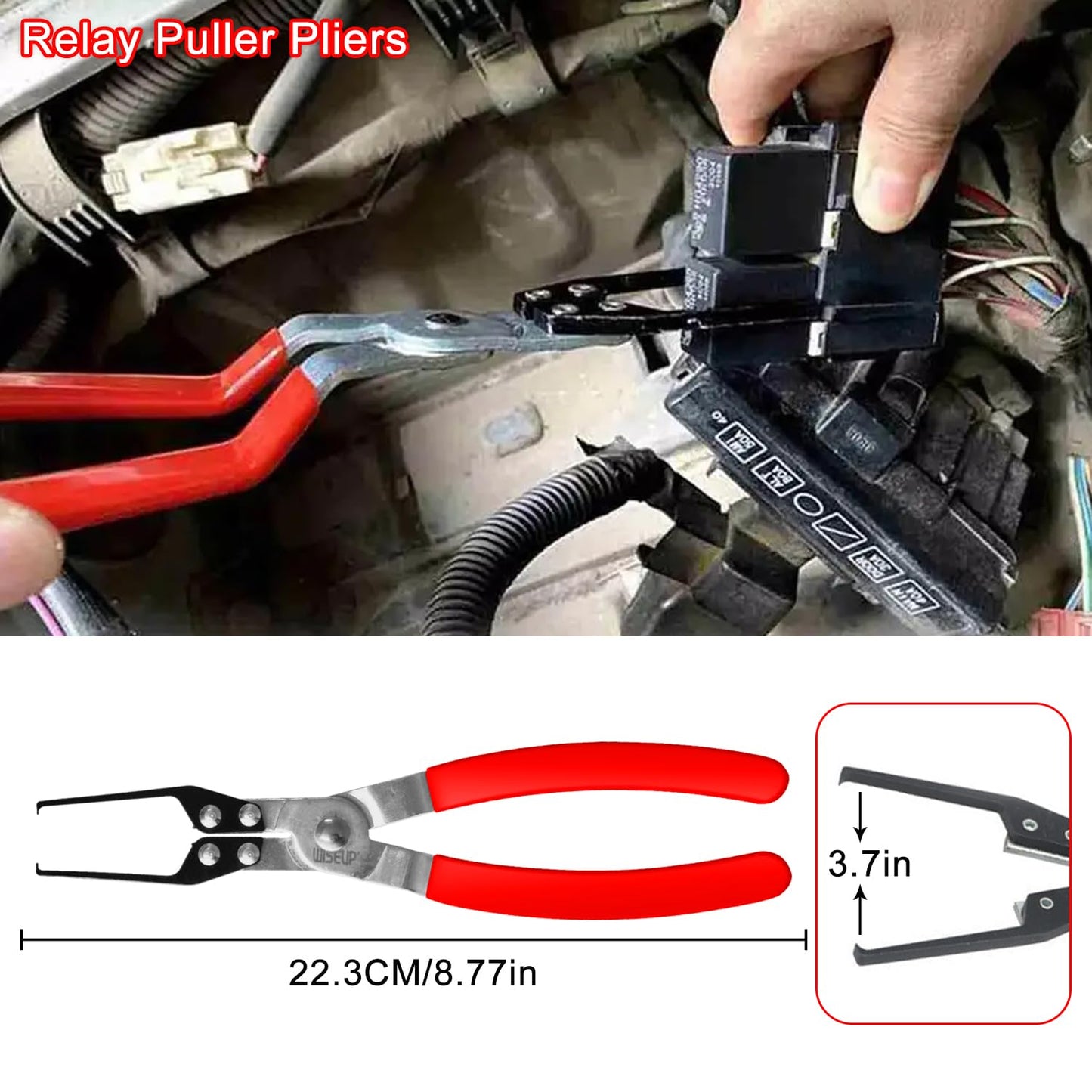 WISEUP Fuel Line Pliers Set, electrical disconnect pliers, hose removal pliers, Hose Clamp Pliers, push pin pliers, 9 Inch Fuel Filter Caliper Set for Auto Maintenance (8 pcs)