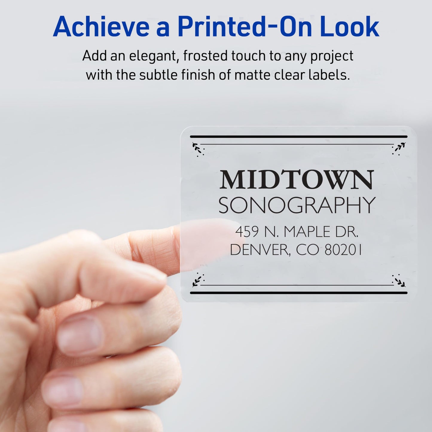 Avery Ink Jet Clear Address Labels, 2" x 4", 250 per Pack (8663)