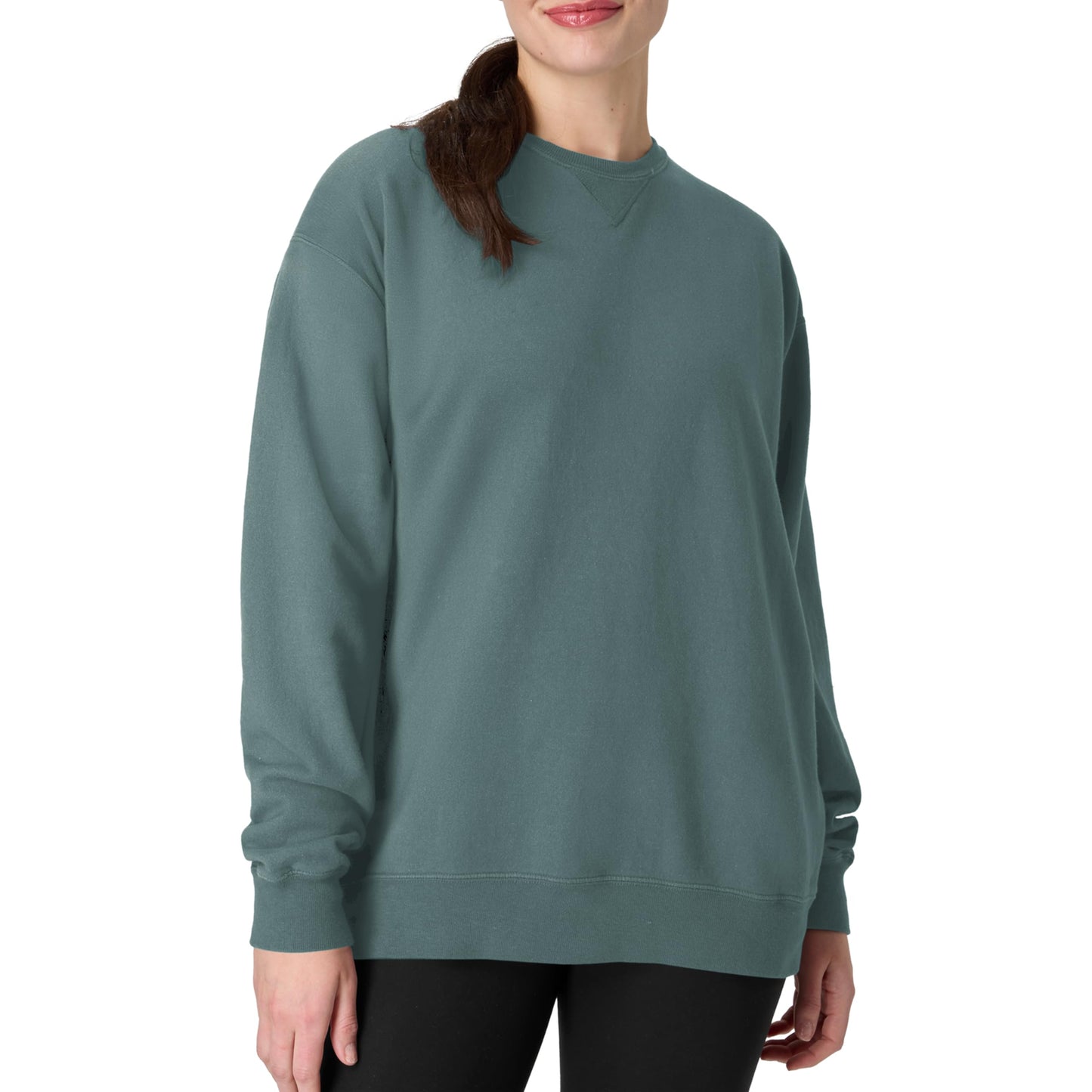 Hanes Men's Comfortwash Garment Dyed Sweatshirt, Cypress Green, Medium