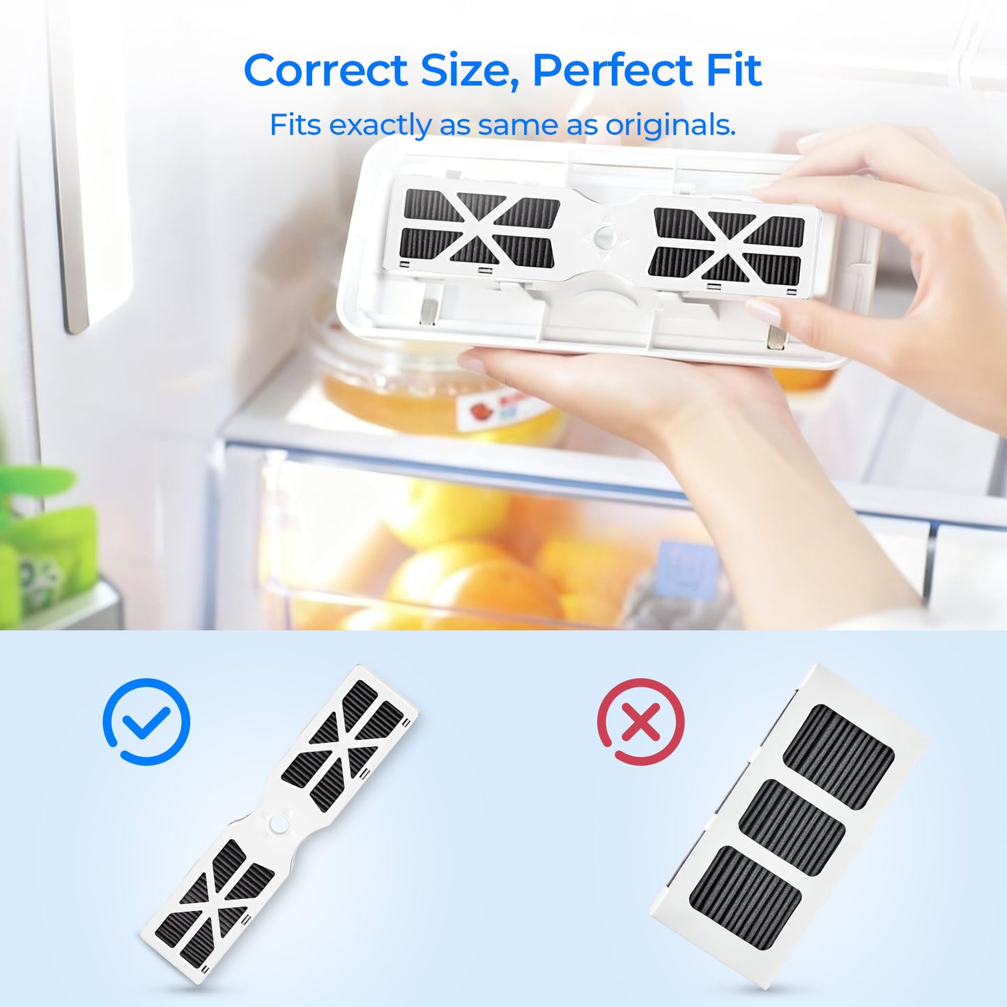 Suifl PWF-1 FPPWFU01 Water Filter & PureAir AF-2 FRGPAAF2 Air Filter Combo, Compatible with Frigidaire FRIGCOMBO6, FRFS2823AD, FRFS2823AS, FRFS282LAF, GRFC2353AF, GRFS2853AD, GRFS2853AF, 3 Combo