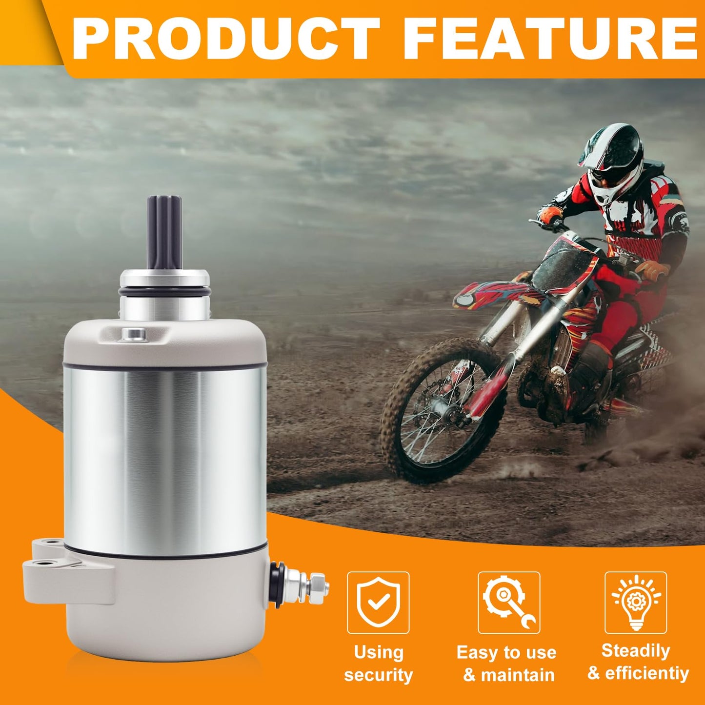 Starter Motor Replacement for Honda 350 FourTrax 4x4 2x4 ES S Rancher TRX350 FE/FM/TE/TM 2000-2006# 31200-HN5-671/31200-HN5-A81 / 31200-HN5-M01