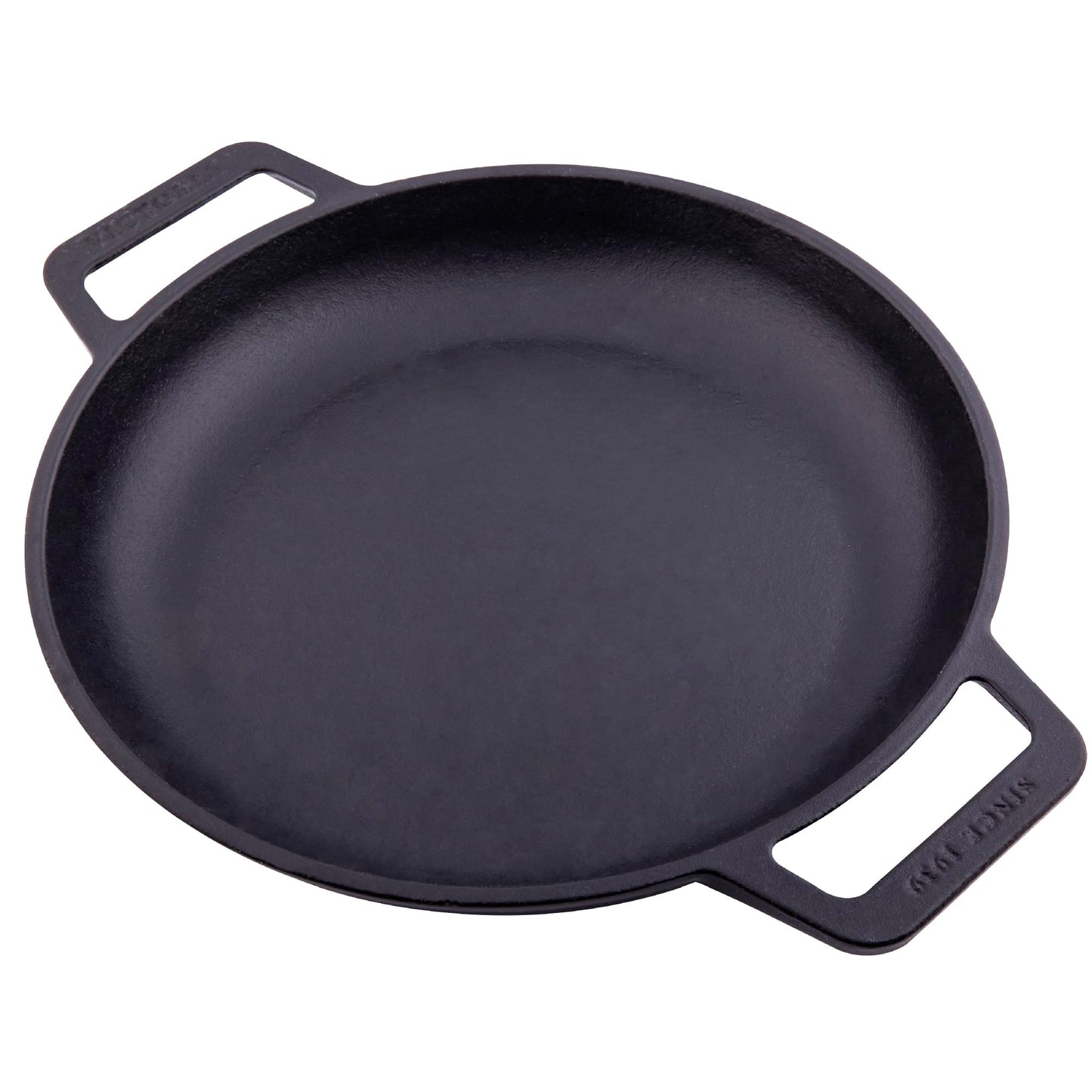 Victoria 10-Inch Cast-Iron Round Skillet with Double Loop Handles, Made in Colombia