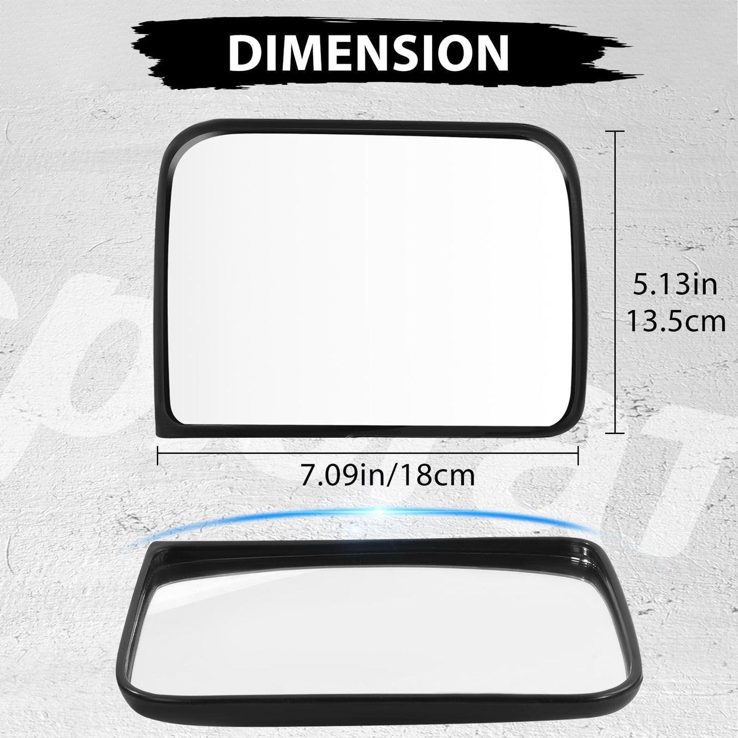 Tractor Magnetic Side Mirrors, Universal Strong Magnetic Side Mirrors for Tractors, Forklifts, Lawn Mover, Small Dozers, Lift Trucks, UTV, ATV, Compatible with John Deere tractor, Kubota, Mahindra